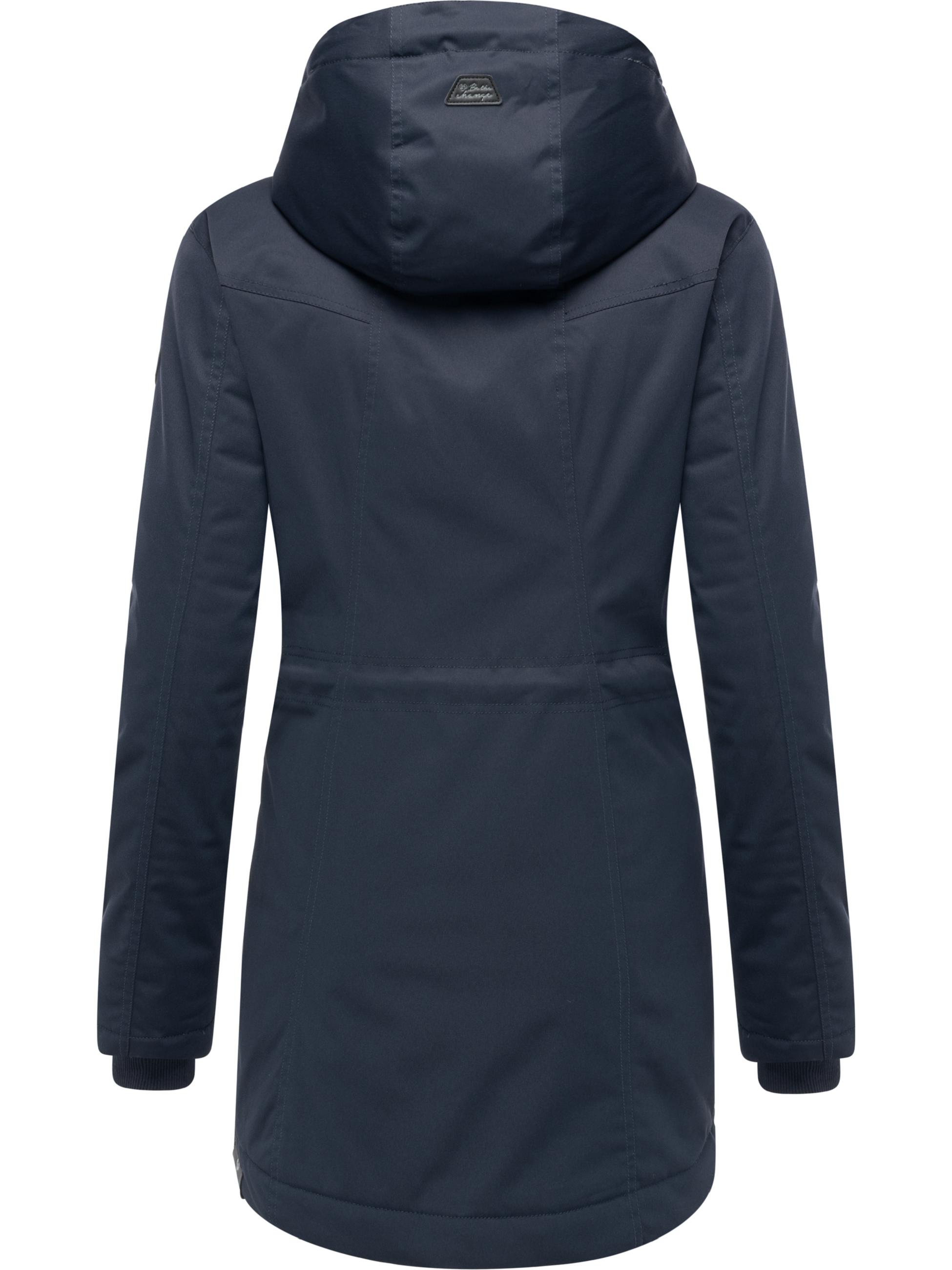 Winterparka mit auffälligen Taillenkordeln "Ellsa YOUMODO" Navy