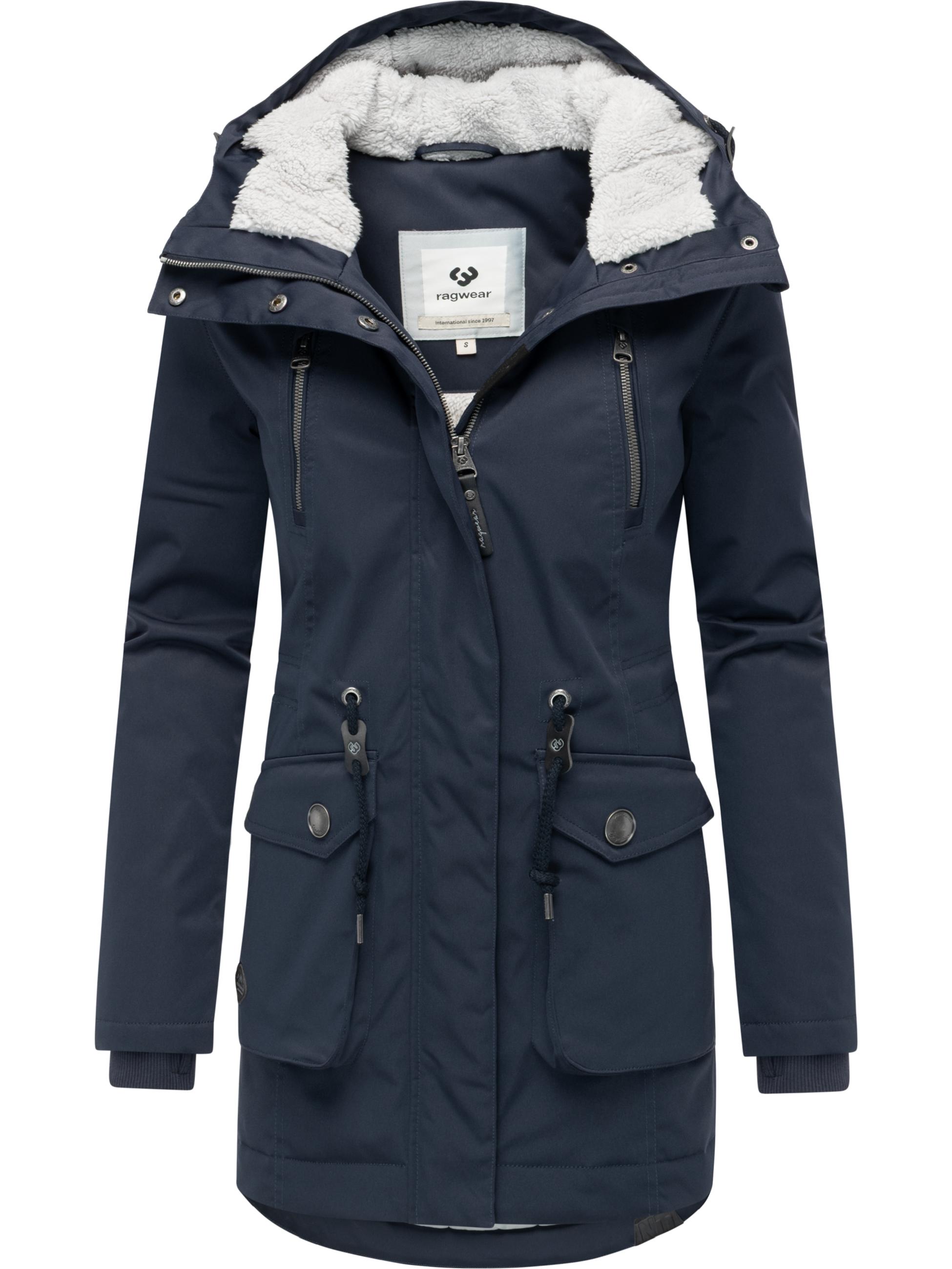 Winterparka mit auffälligen Taillenkordeln "Ellsa YOUMODO" Navy