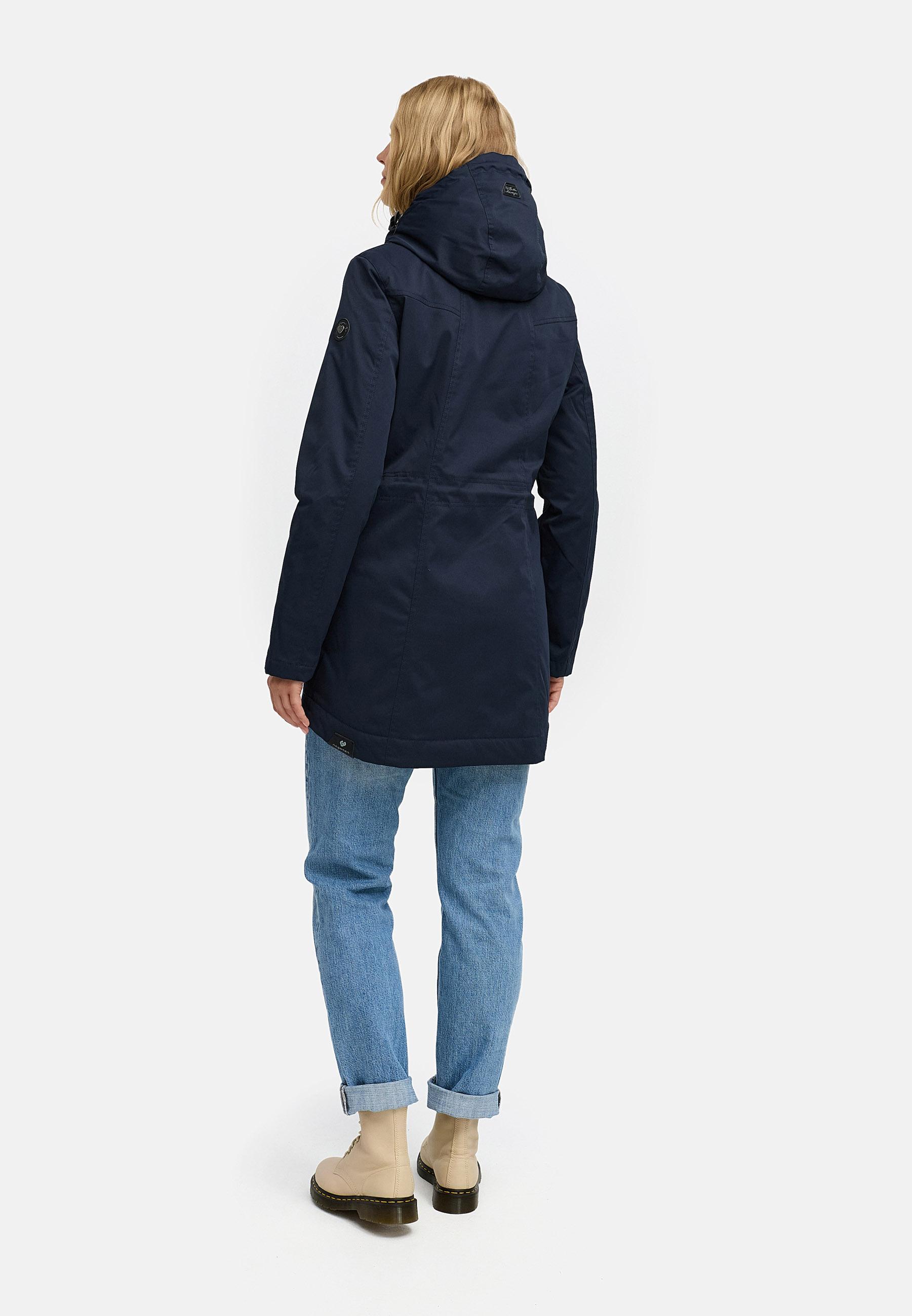 Winterparka mit auffälligen Taillenkordeln "Ellsa YOUMODO" Navy