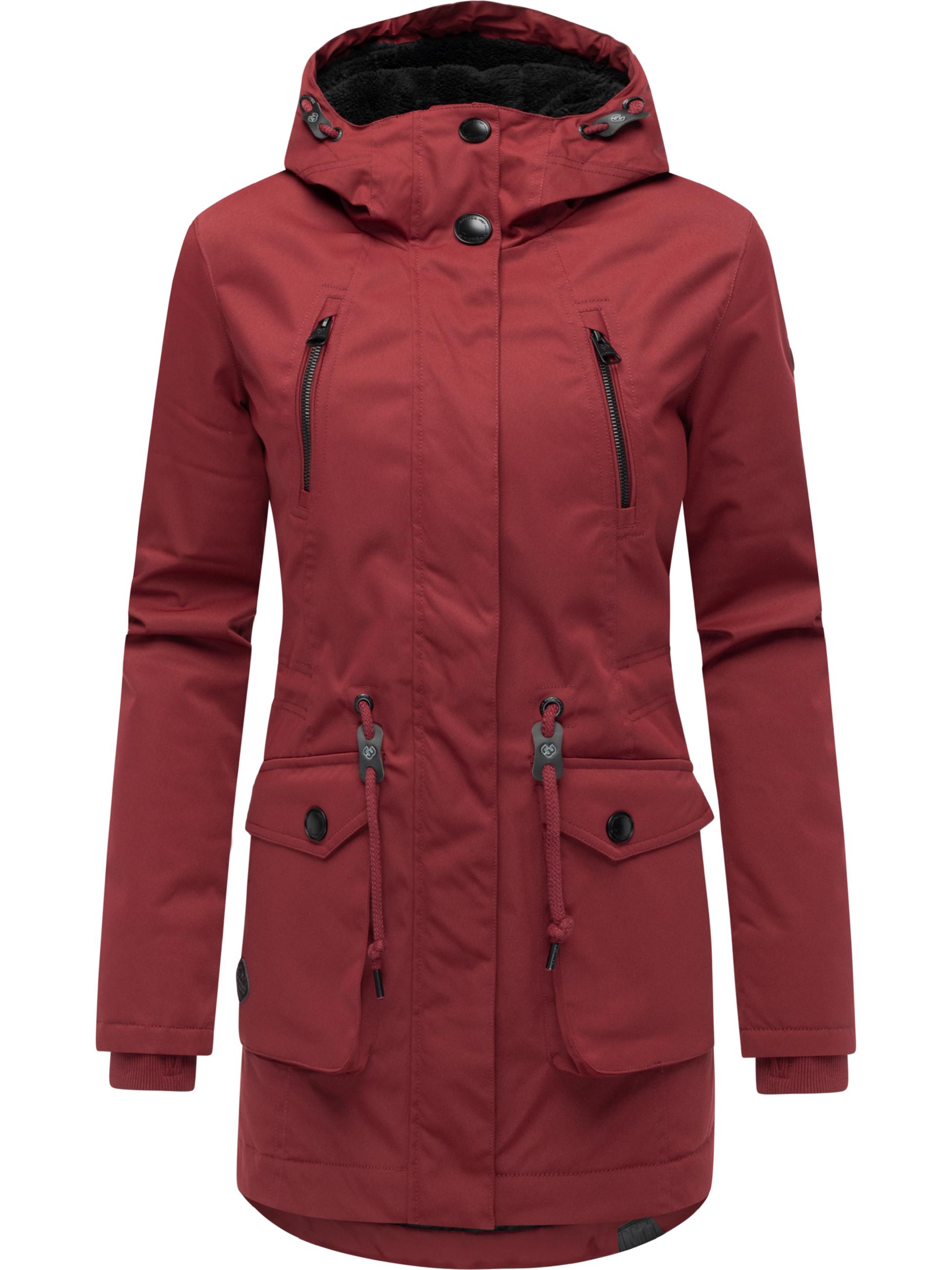 Winterparka mit auffälligen Taillenkordeln "Ellsa YOUMODO" Wine Red