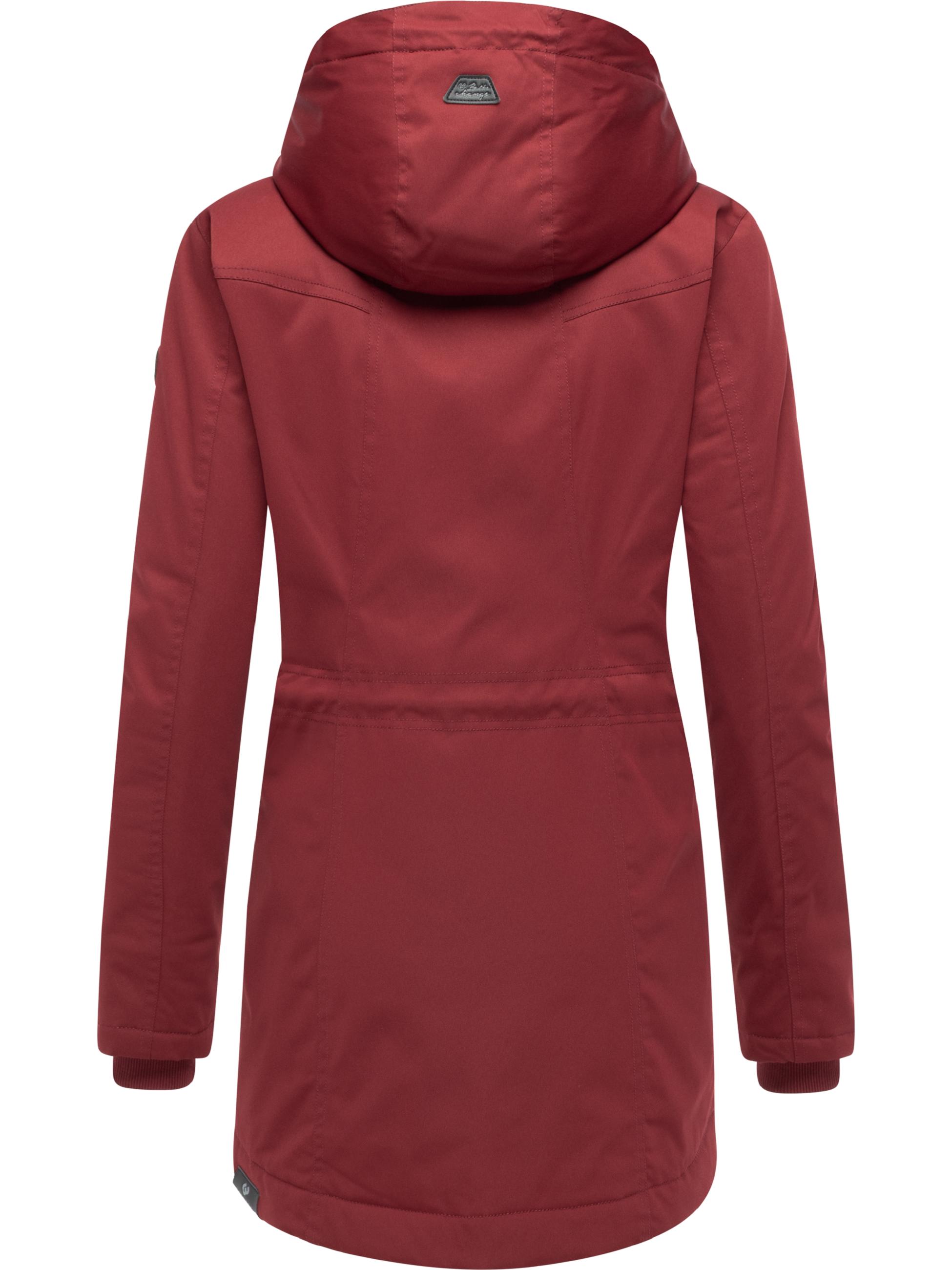 Winterparka mit auffälligen Taillenkordeln "Ellsa YOUMODO" Wine Red