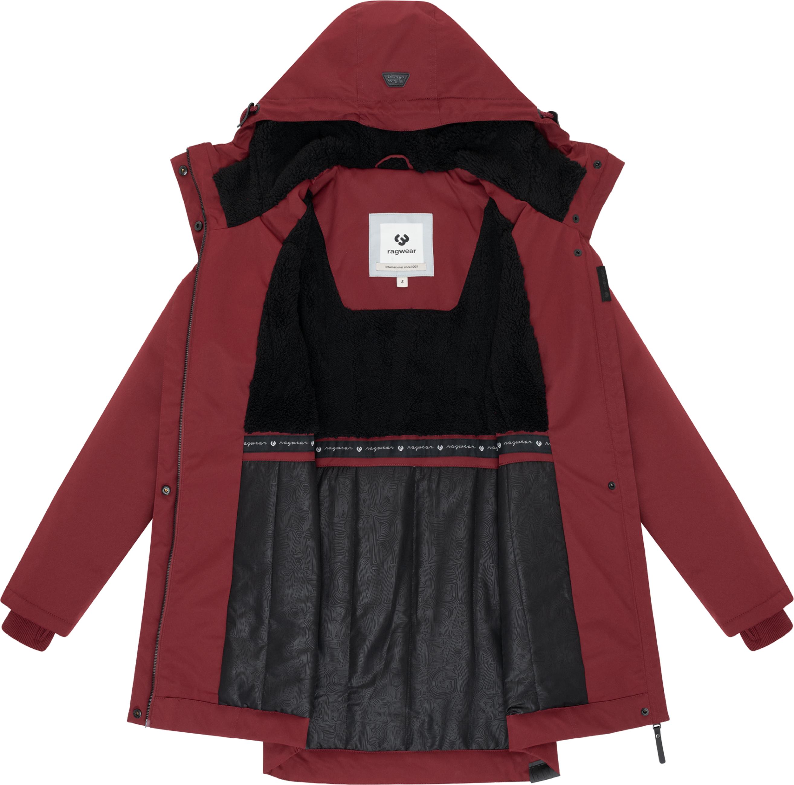 Winterparka mit auffälligen Taillenkordeln "Ellsa YOUMODO" Wine Red