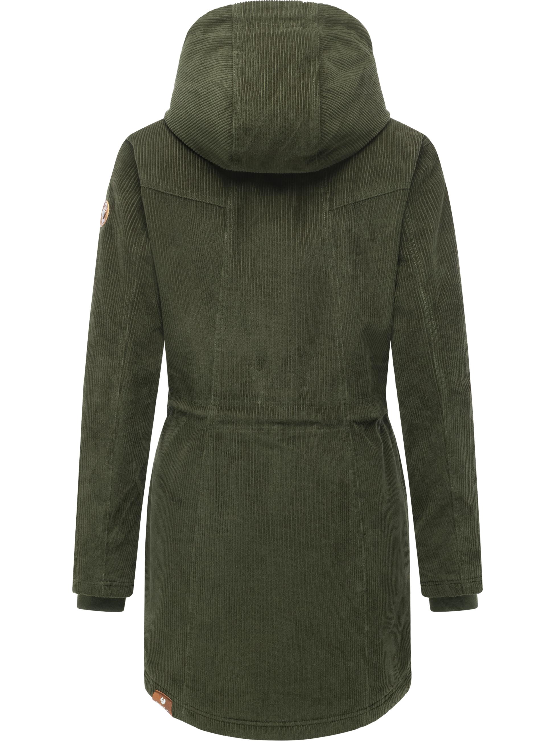 wasserdichter Winterparka aus Cord-Material "Ellsie Cordy YOUMODO" Dark Olive
