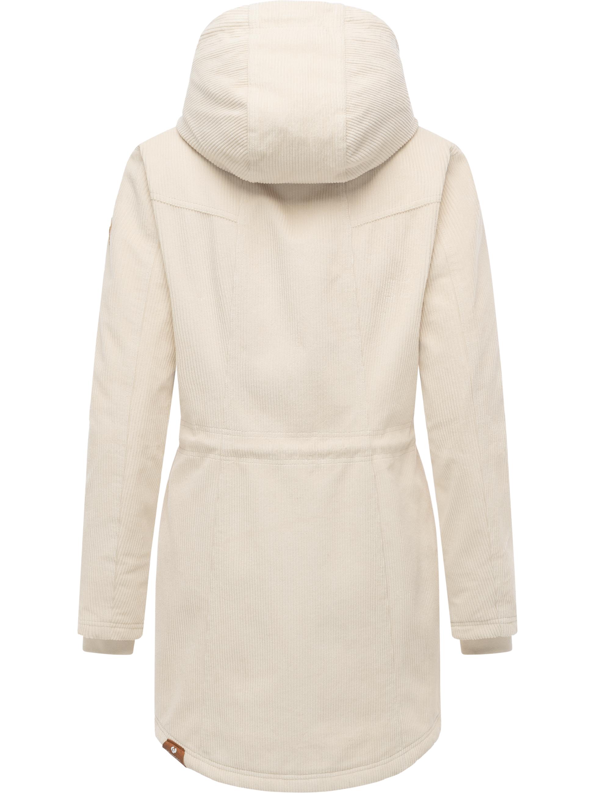 wasserdichter Winterparka aus Cord-Material "Ellsie Cordy YOUMODO" Ecru