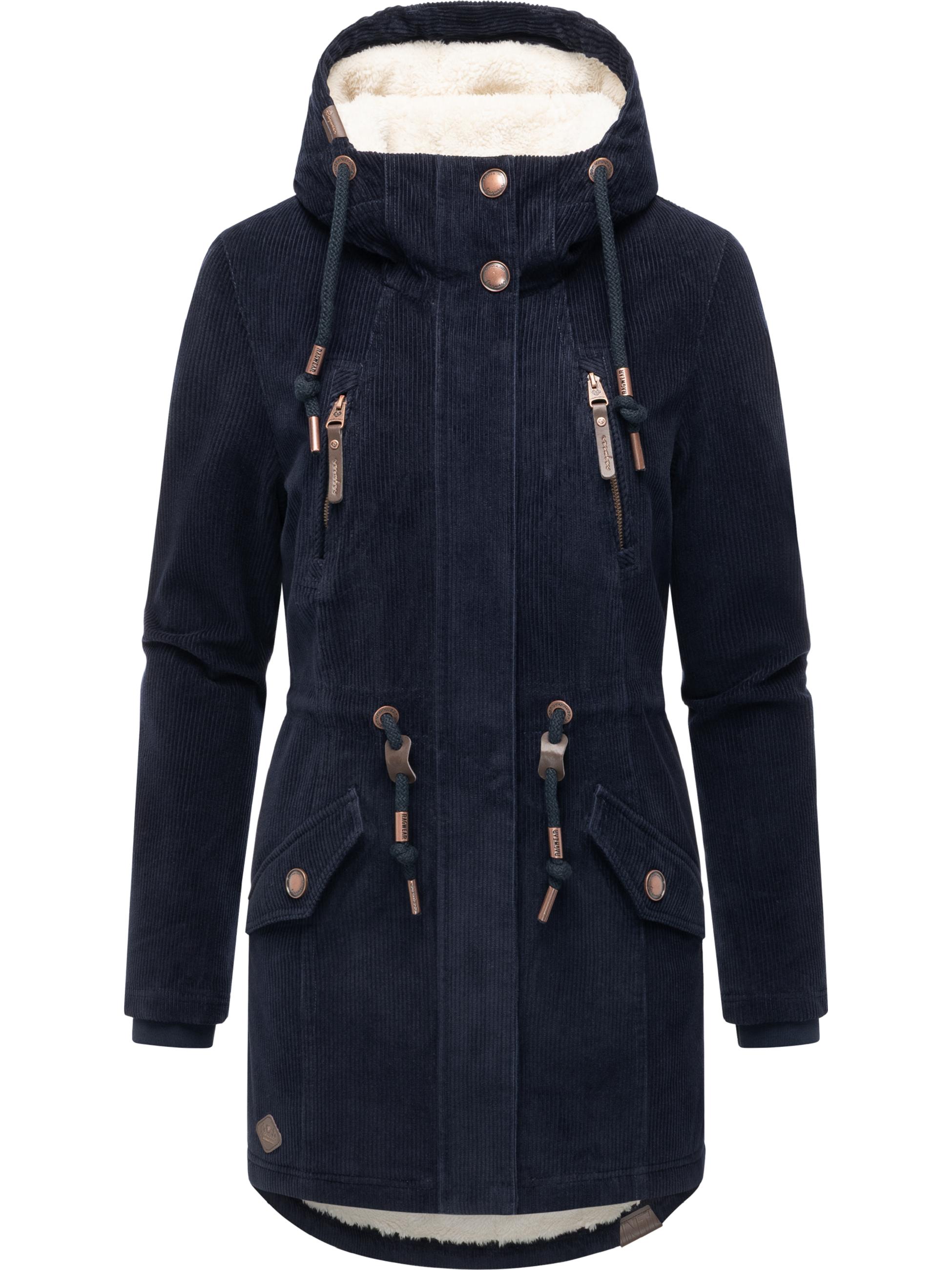 wasserdichter Winterparka aus Cord-Material "Ellsie Cordy YOUMODO" Navy
