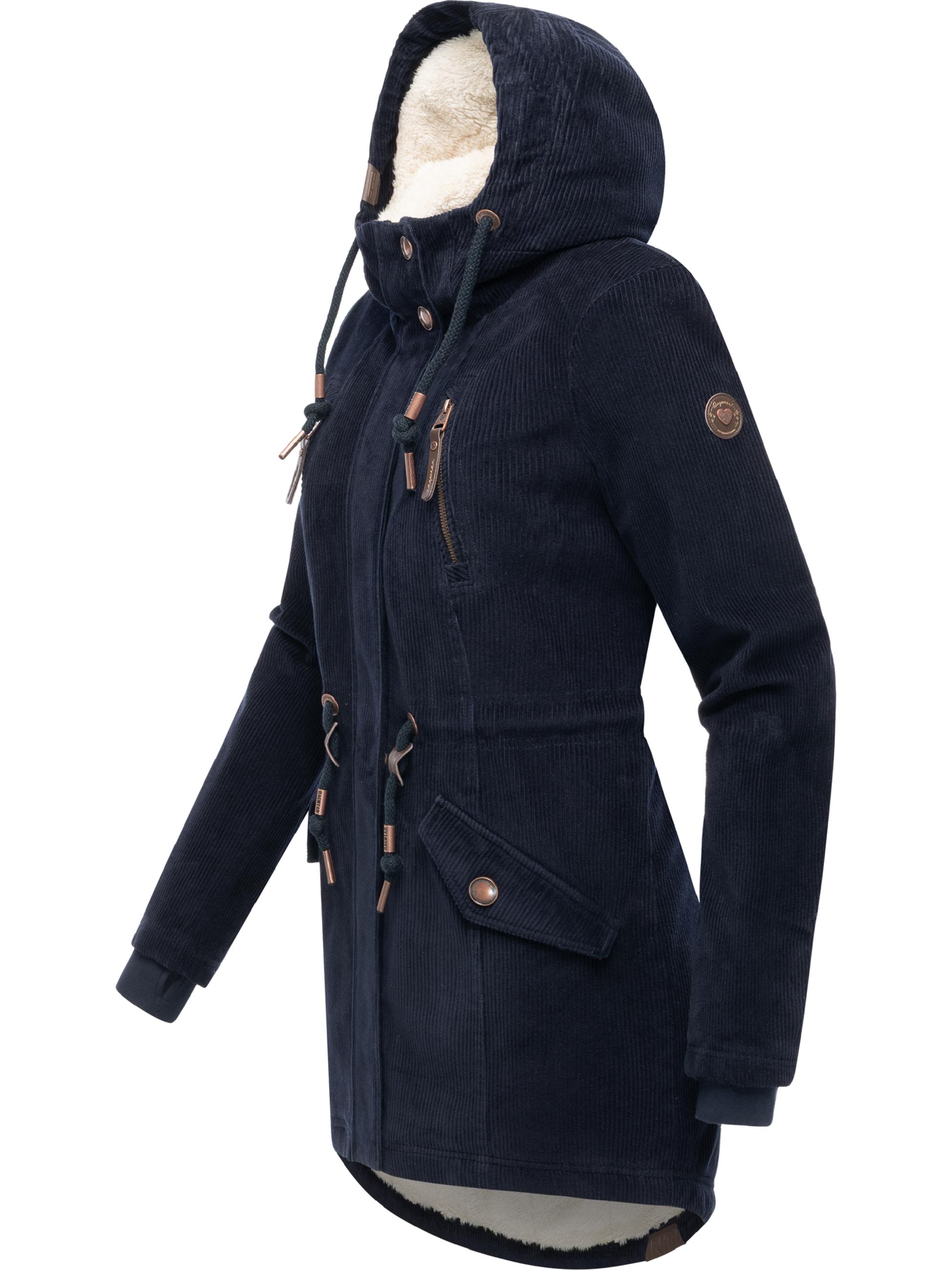 wasserdichter Winterparka aus Cord-Material "Ellsie Cordy YOUMODO" Navy