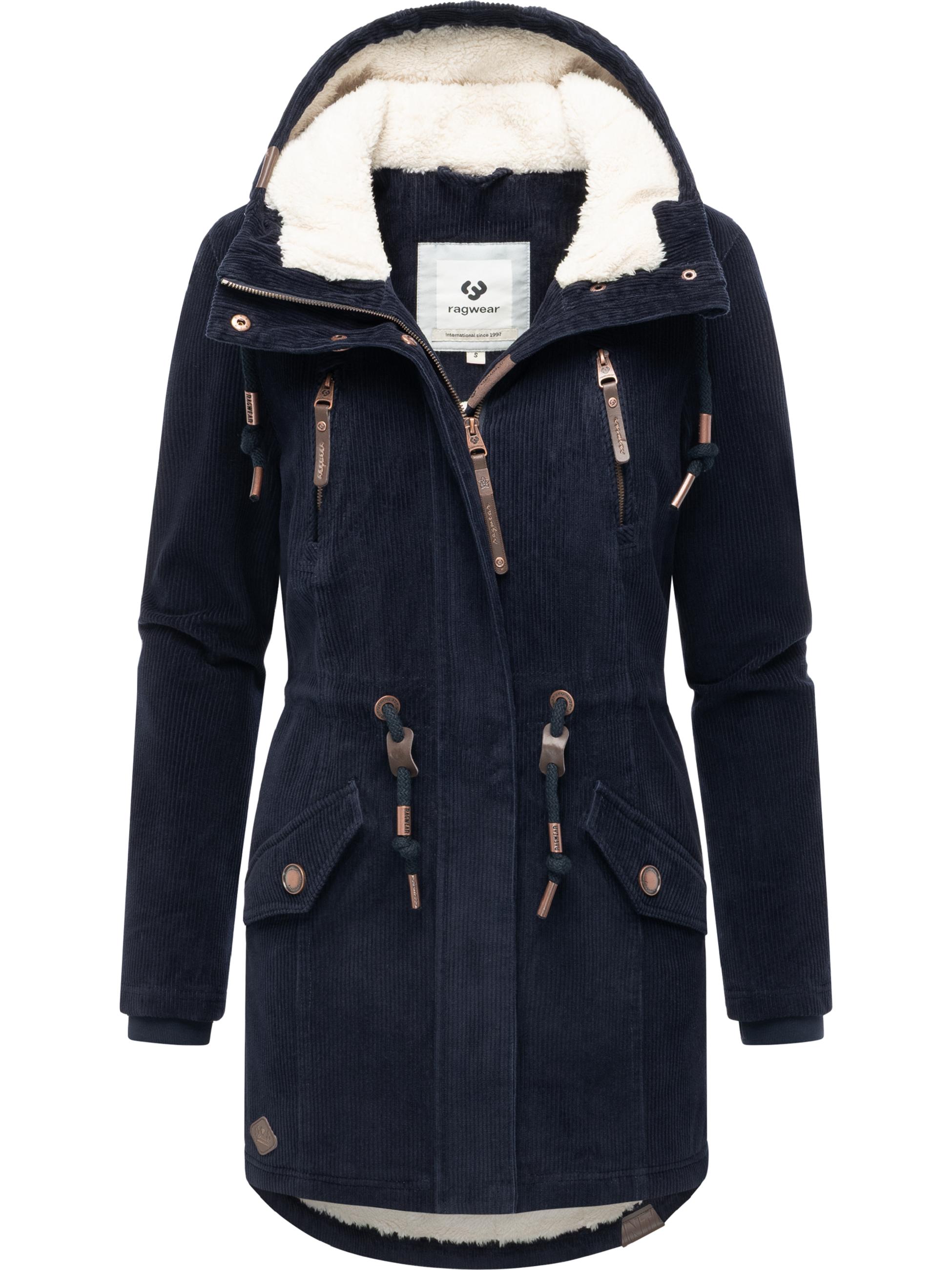 wasserdichter Winterparka aus Cord-Material "Ellsie Cordy YOUMODO" Navy
