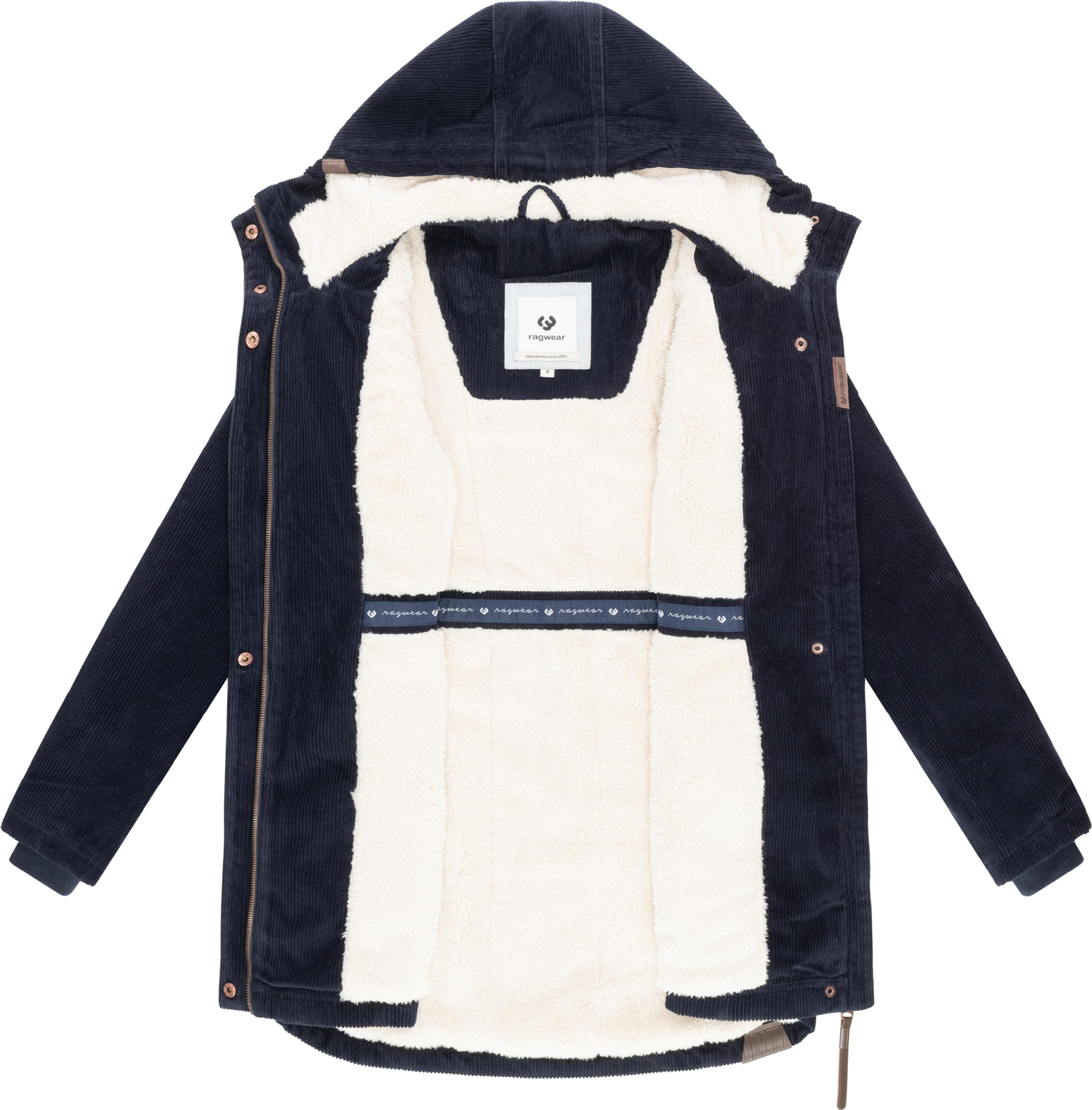wasserdichter Winterparka aus Cord-Material "Ellsie Cordy YOUMODO" Navy