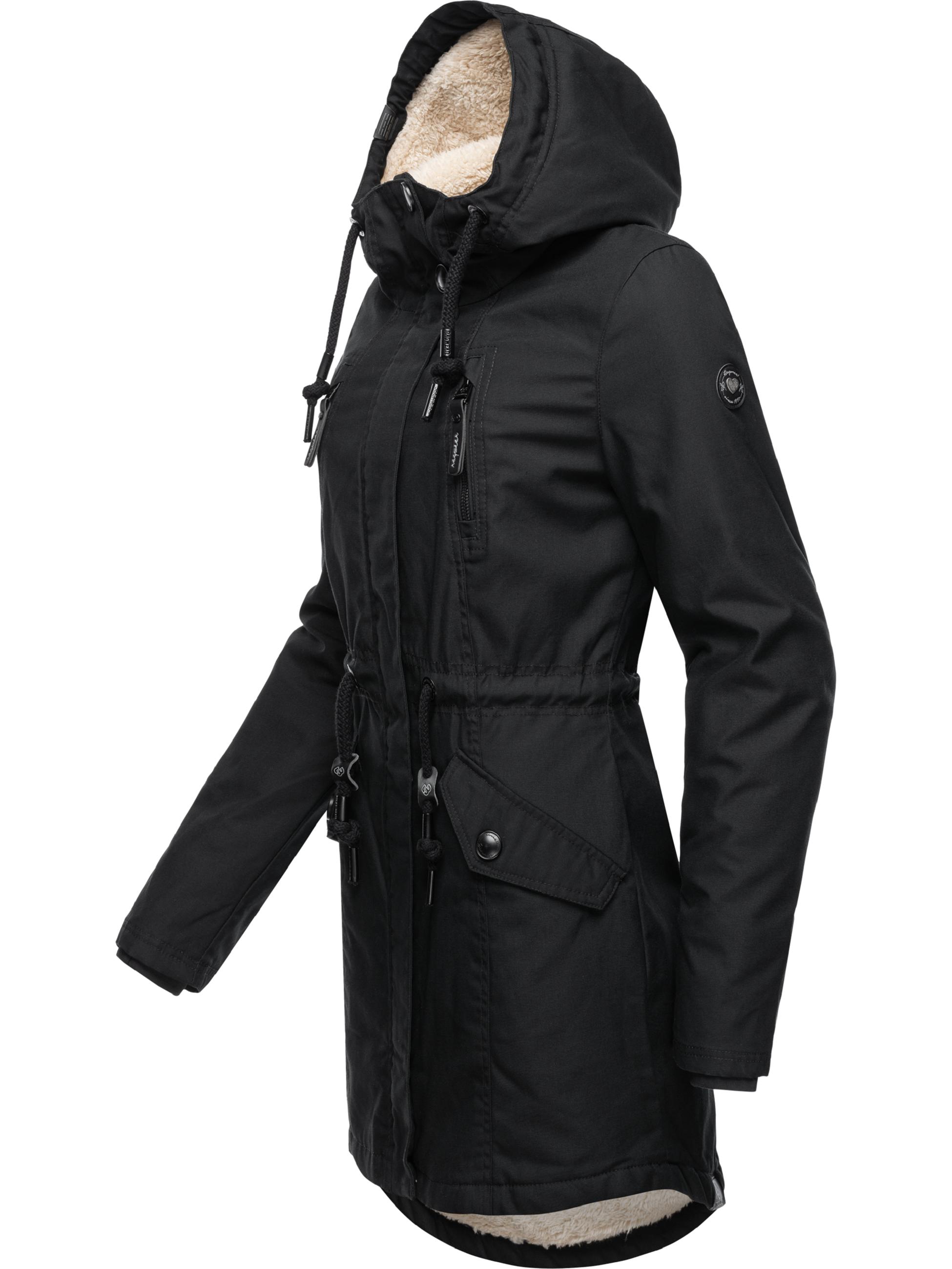 Winterparka mit Teddyfell Kapuze "Elsie" Black22