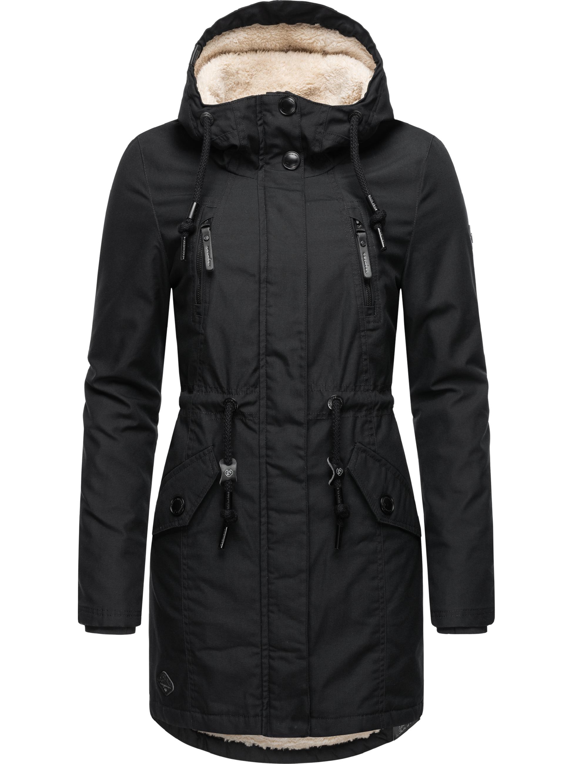 Winterparka mit Teddyfell Kapuze "Elsie" Black22