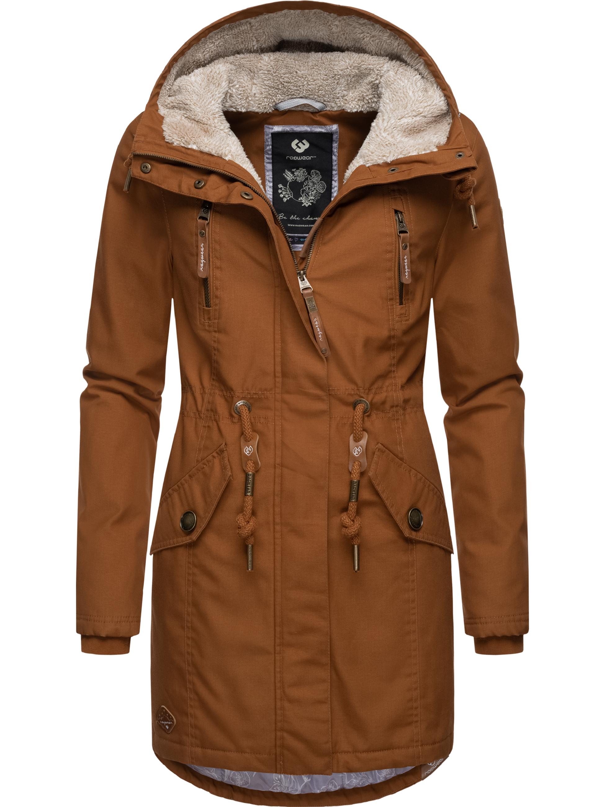 Winterparka mit Teddyfell Kapuze "Elsie" Cinnamon022