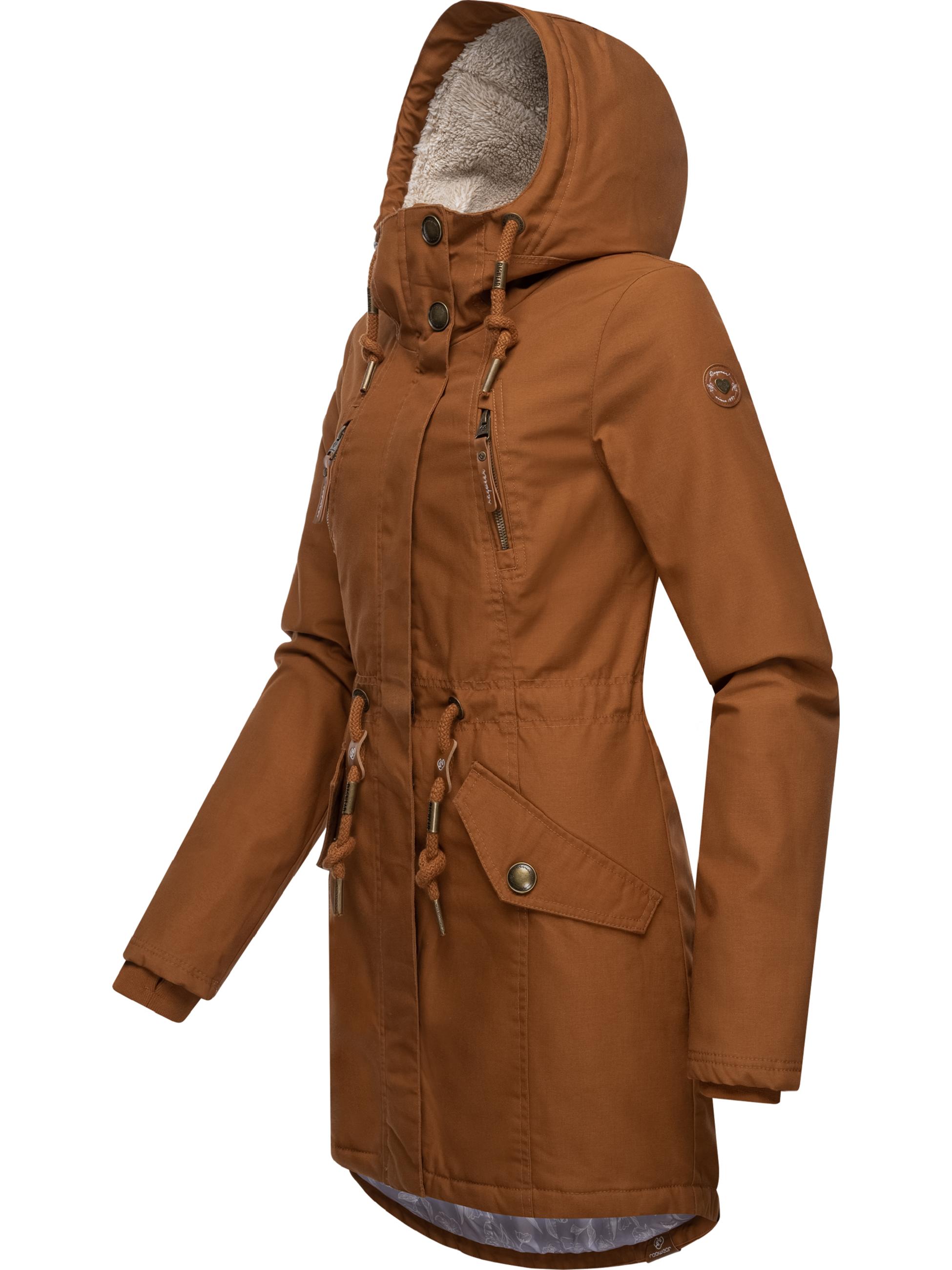 Winterparka mit Teddyfell Kapuze "Elsie" Cinnamon022