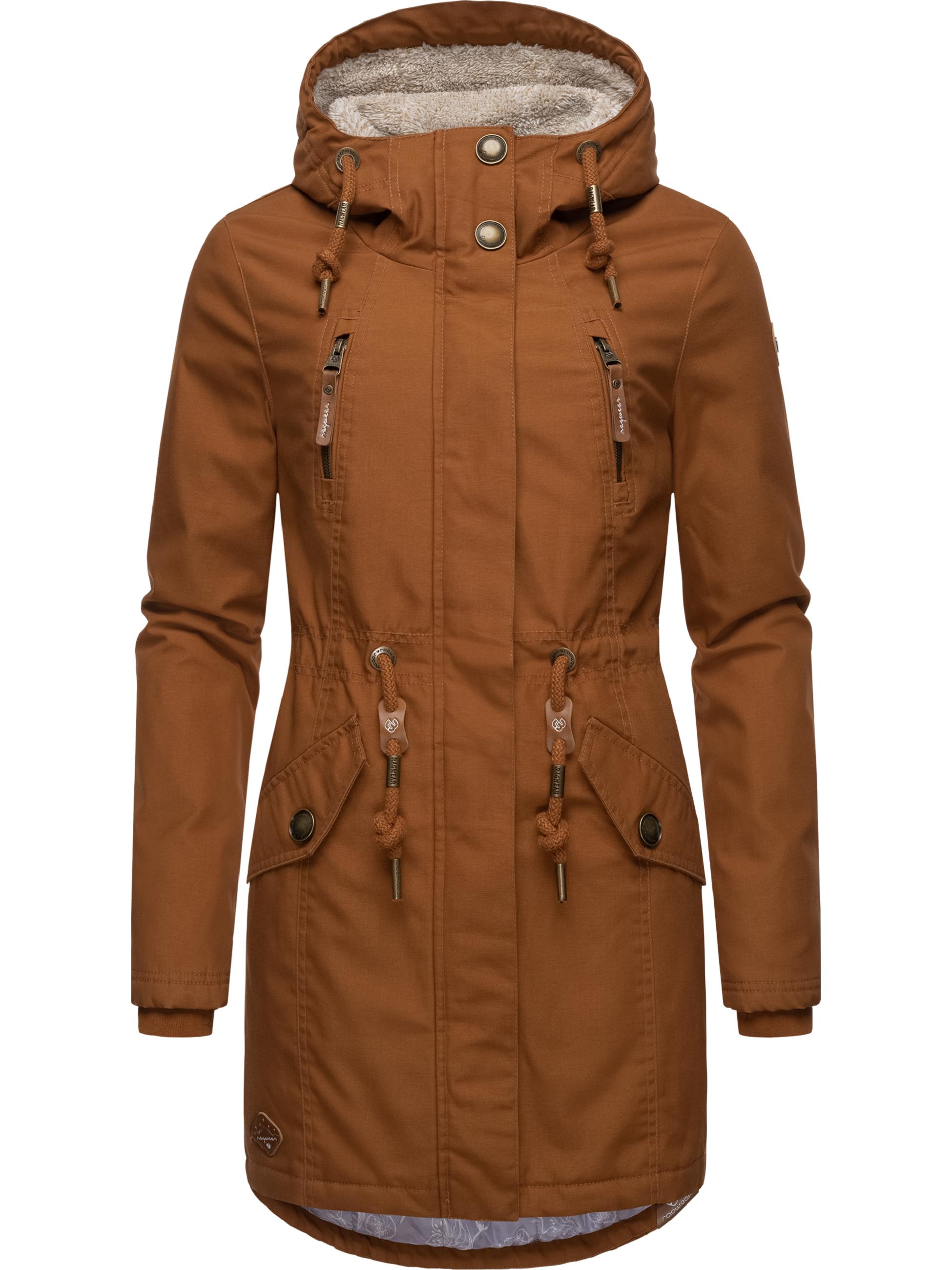 Winterparka mit Teddyfell Kapuze "Elsie" Cinnamon022