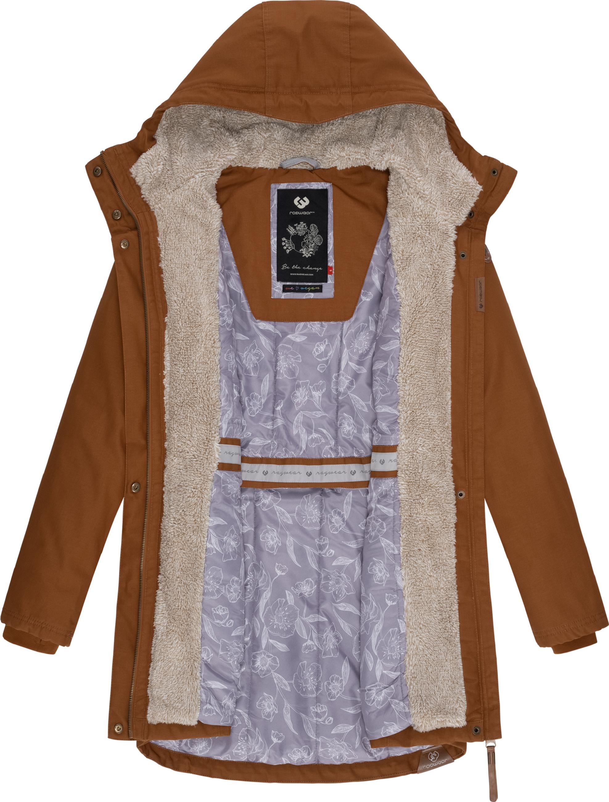 Winterparka mit Teddyfell Kapuze "Elsie" Cinnamon022