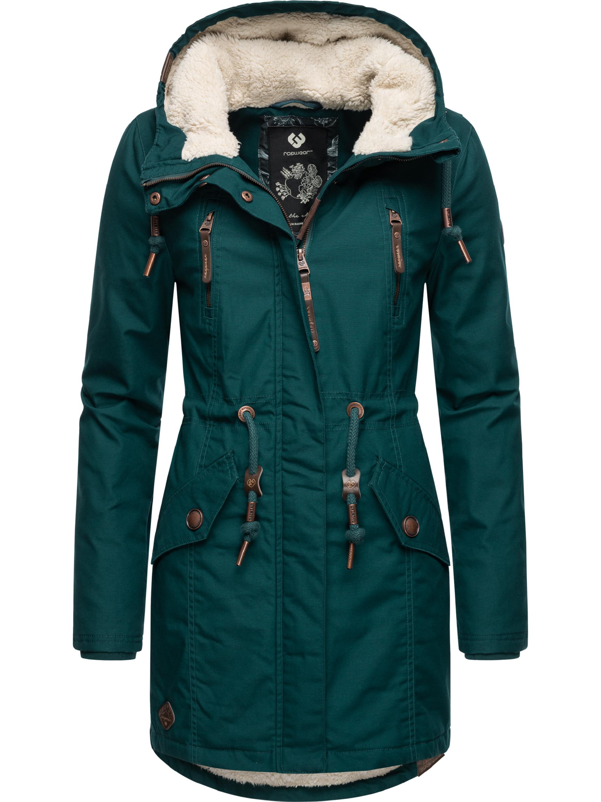 Winterparka mit Teddyfell Kapuze "Elsie" Dark Green22