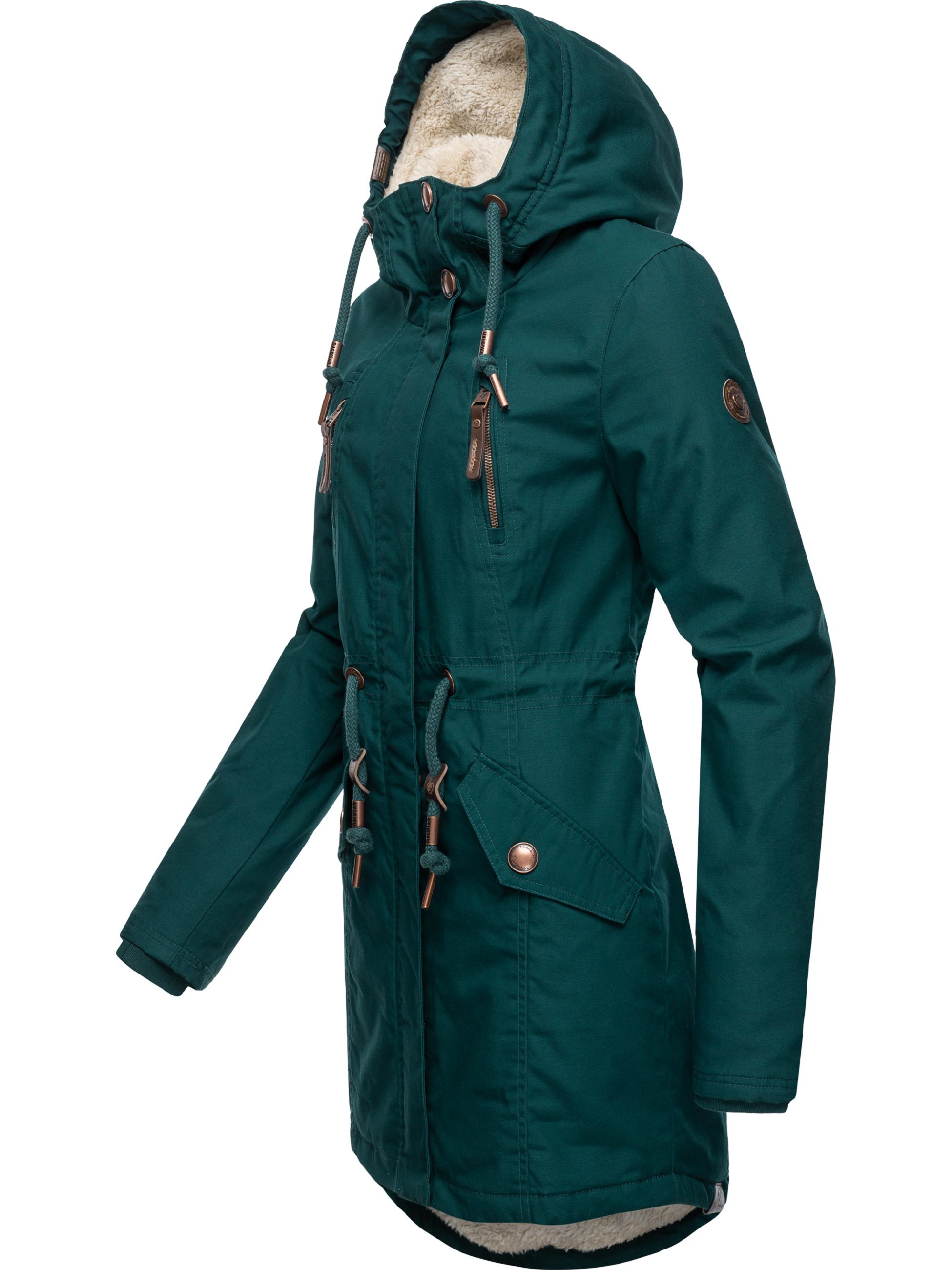 Winterparka mit Teddyfell Kapuze "Elsie" Dark Green22