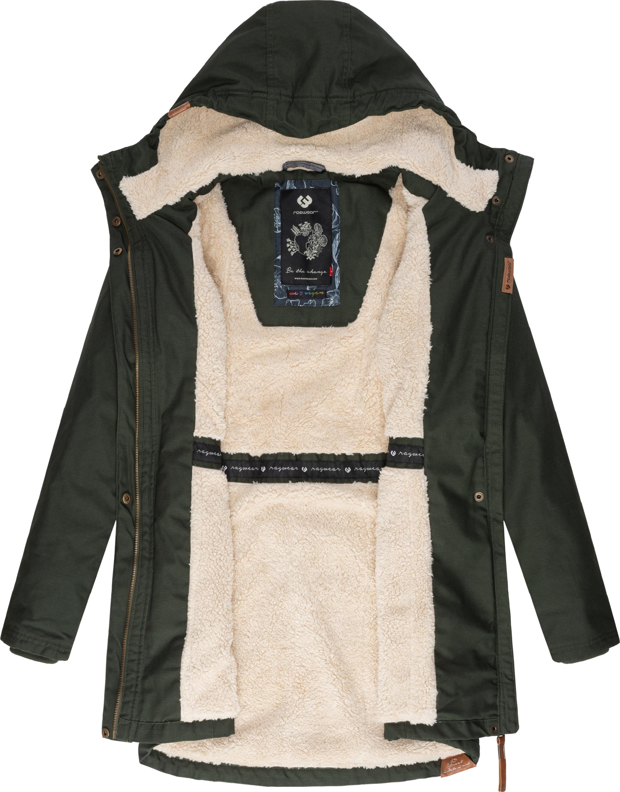 Winterparka mit Teddyfell Kapuze "Elsie" Dark Olive22