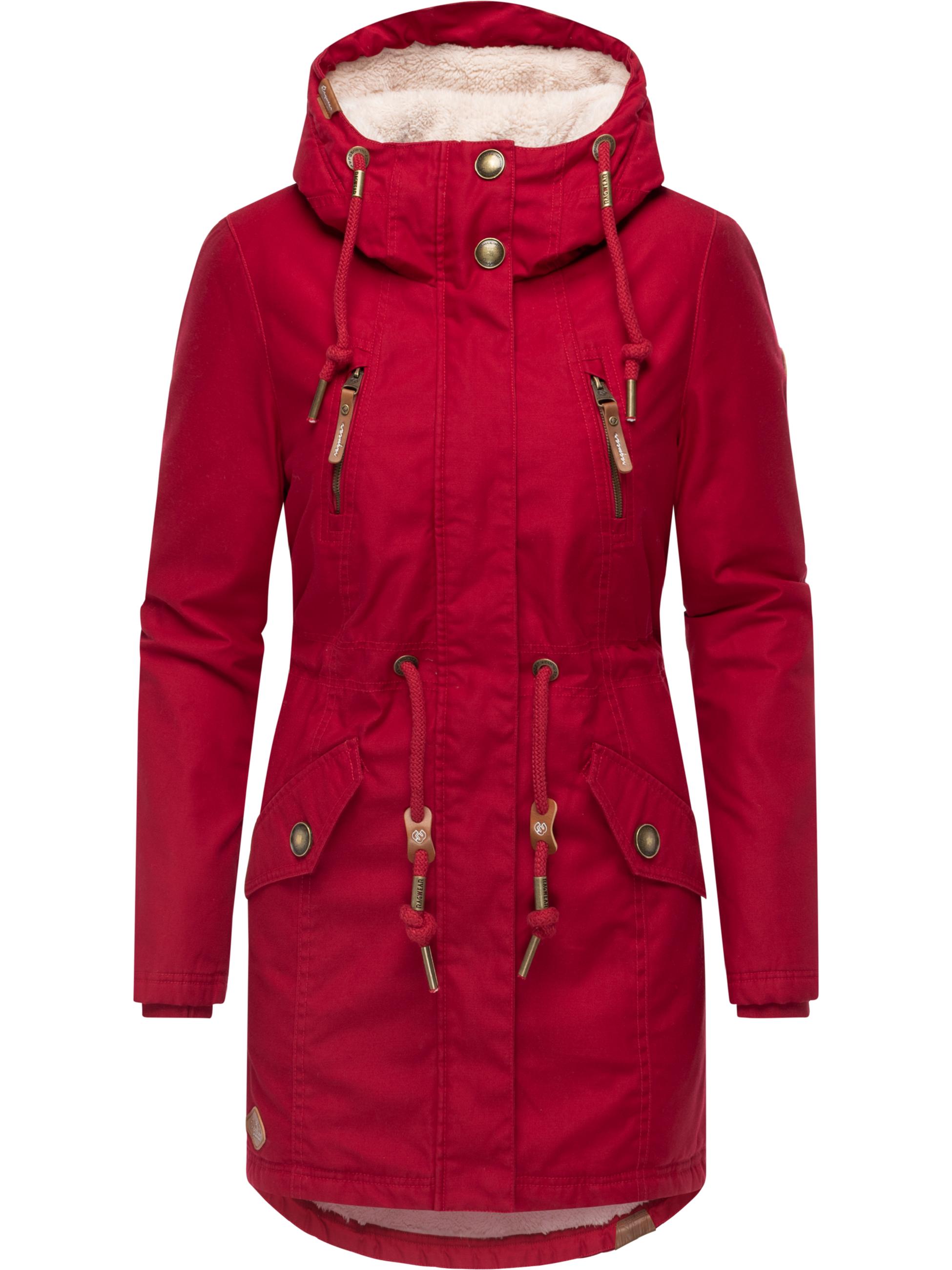 Winterparka mit Teddyfell Kapuze "Elsie" Dark Red25