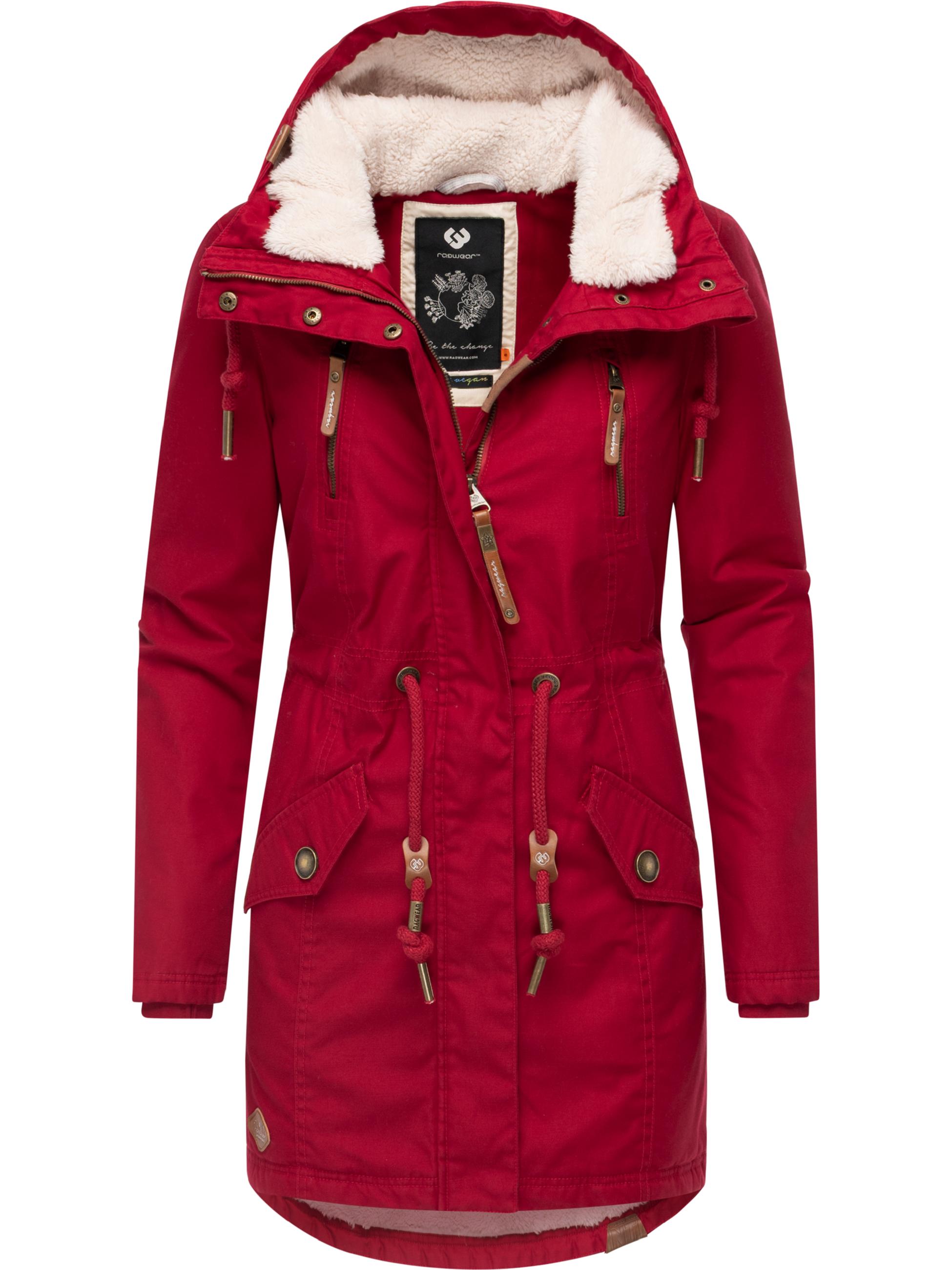 Winterparka mit Teddyfell Kapuze "Elsie" Dark Red25