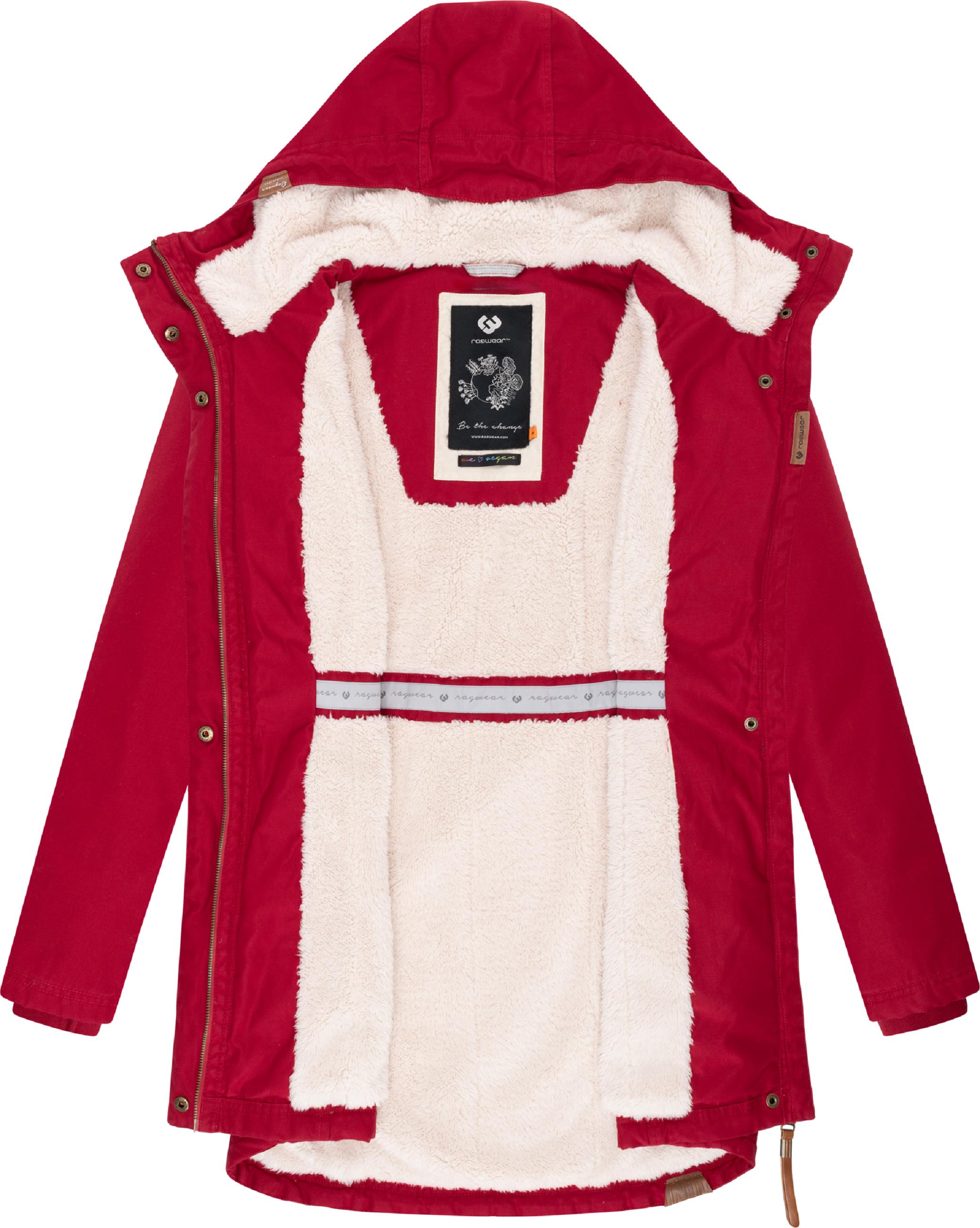 Winterparka mit Teddyfell Kapuze "Elsie" Dark Red25