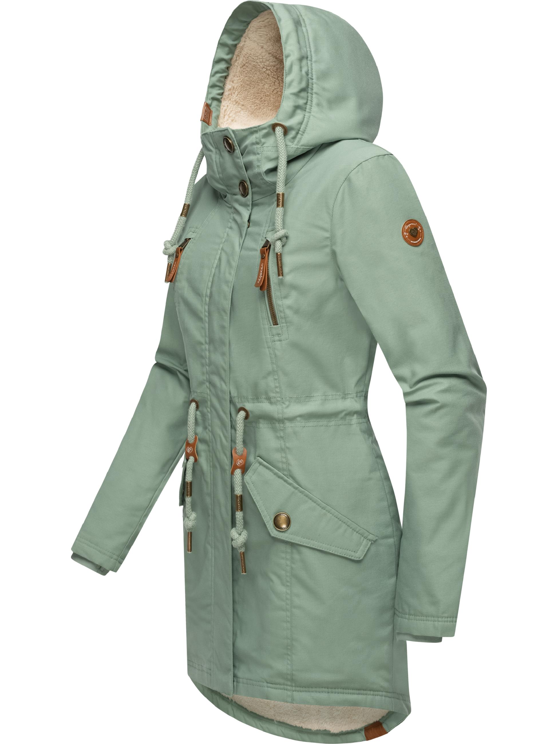 Winterparka mit Teddyfell Kapuze "Elsie" Dusty Green24