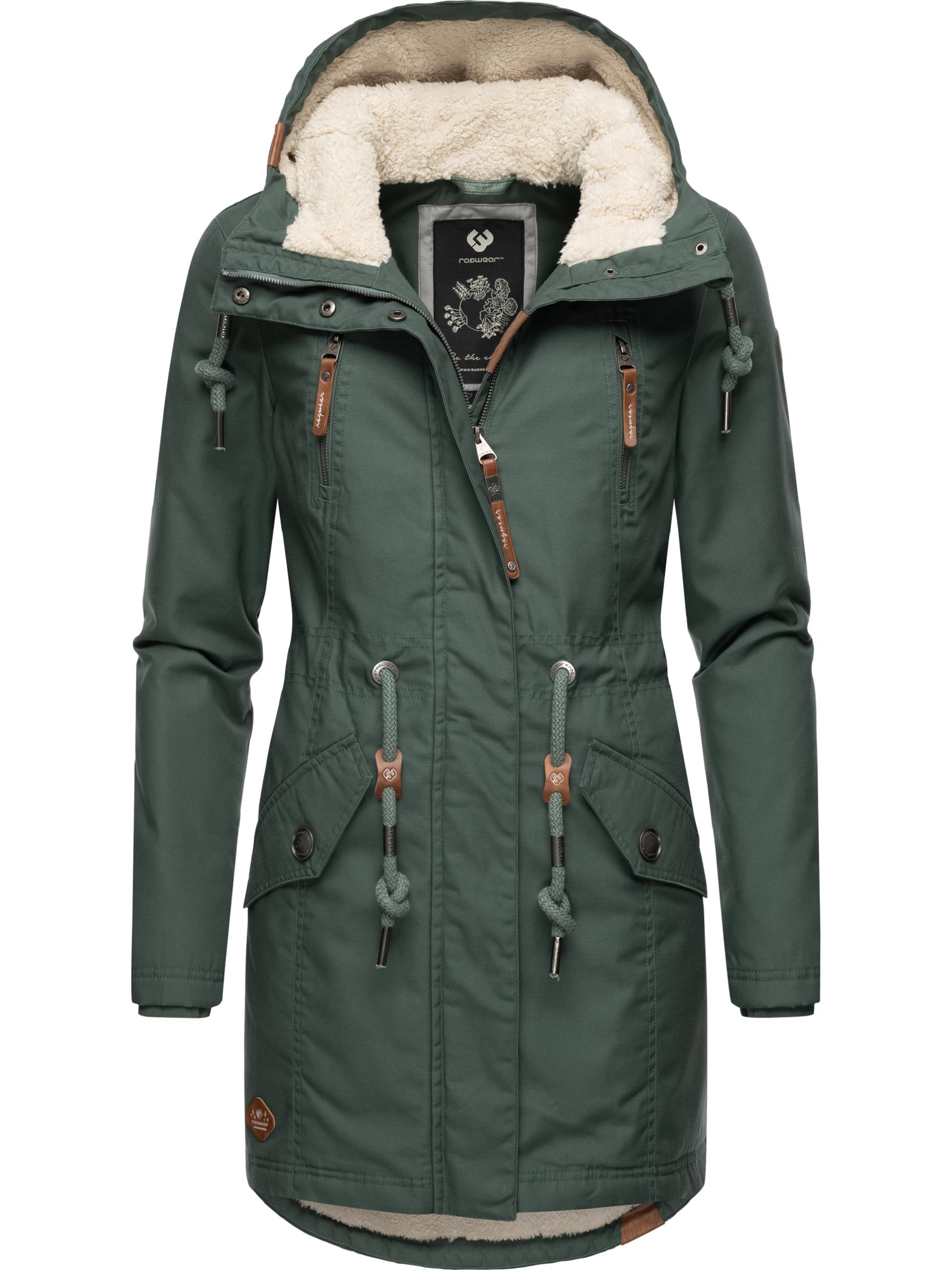 Winterparka mit Teddyfell Kapuze "Elsie" Pine Green23