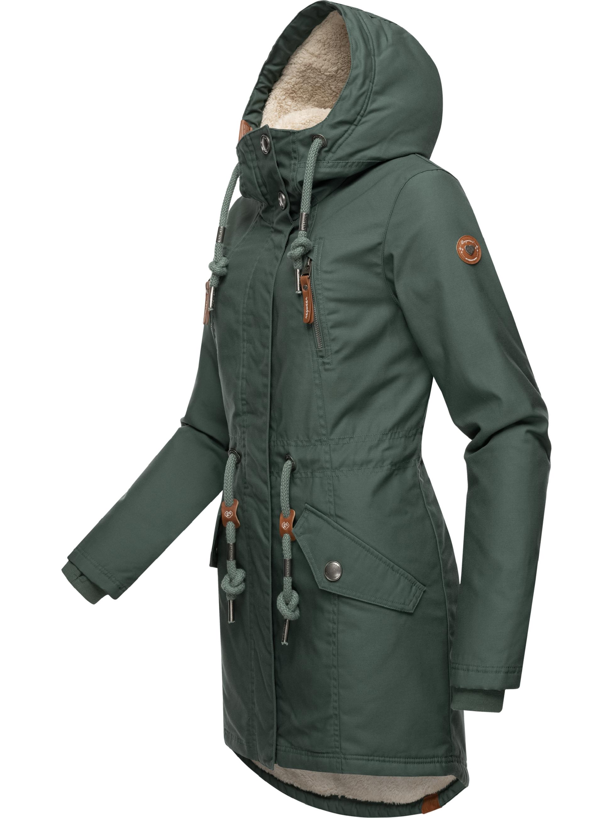 Winterparka mit Teddyfell Kapuze "Elsie" Pine Green23