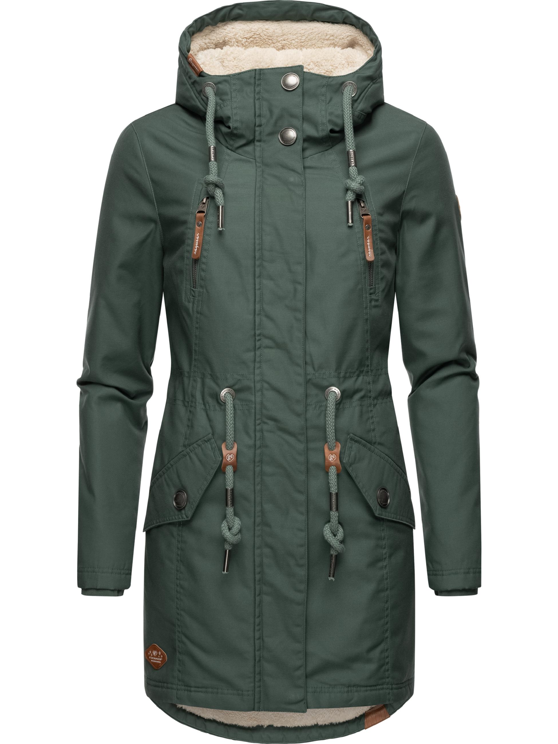 Winterparka mit Teddyfell Kapuze "Elsie" Pine Green23