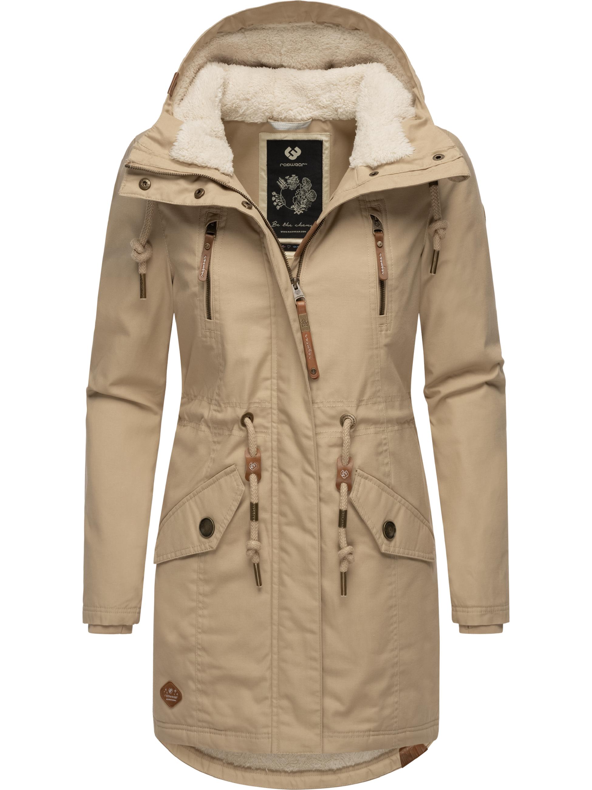 Winterparka mit Teddyfell Kapuze "Elsie" Taupe24