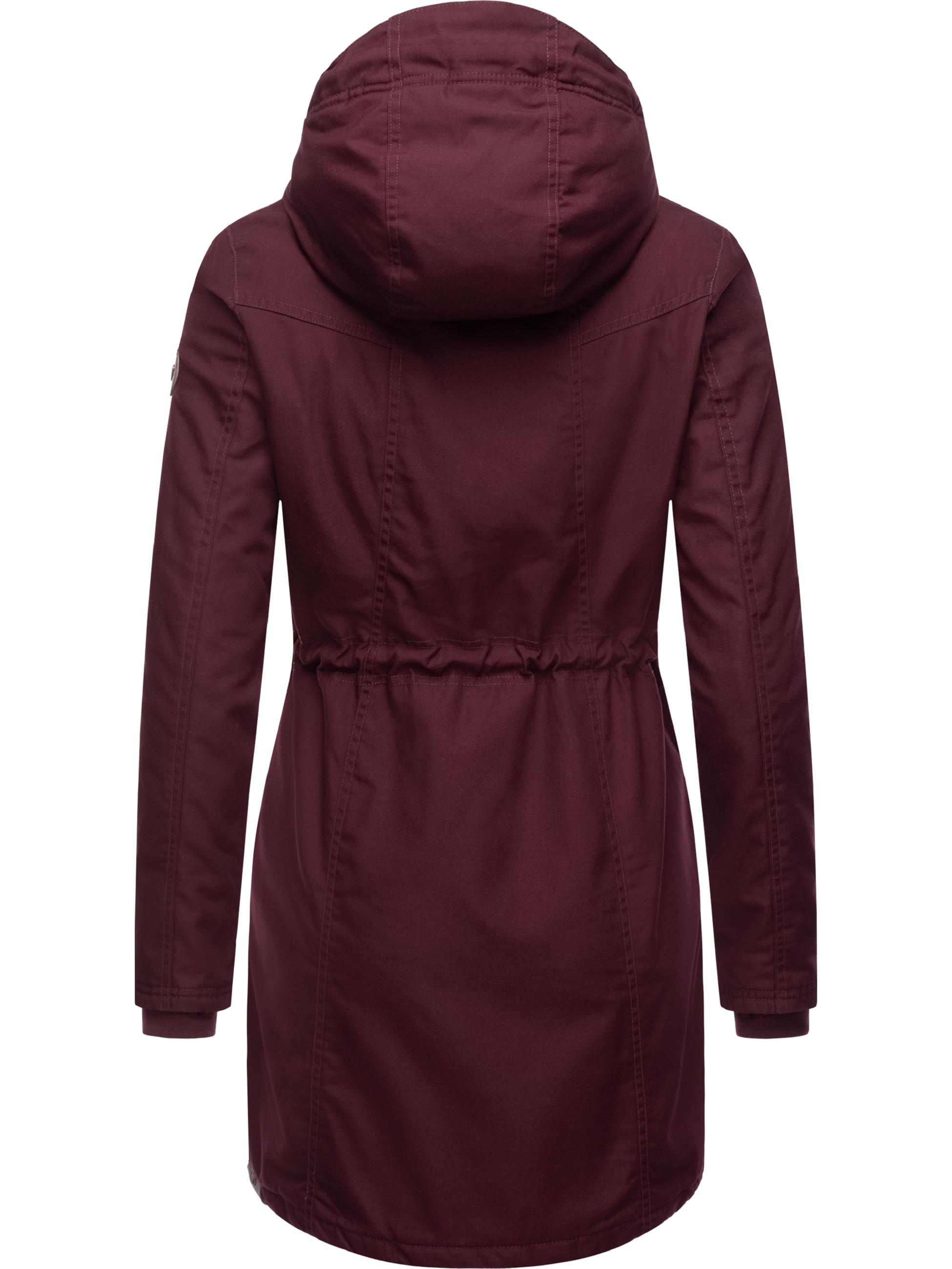 Winterparka mit Teddyfell Kapuze "Elsie" Wine Red022