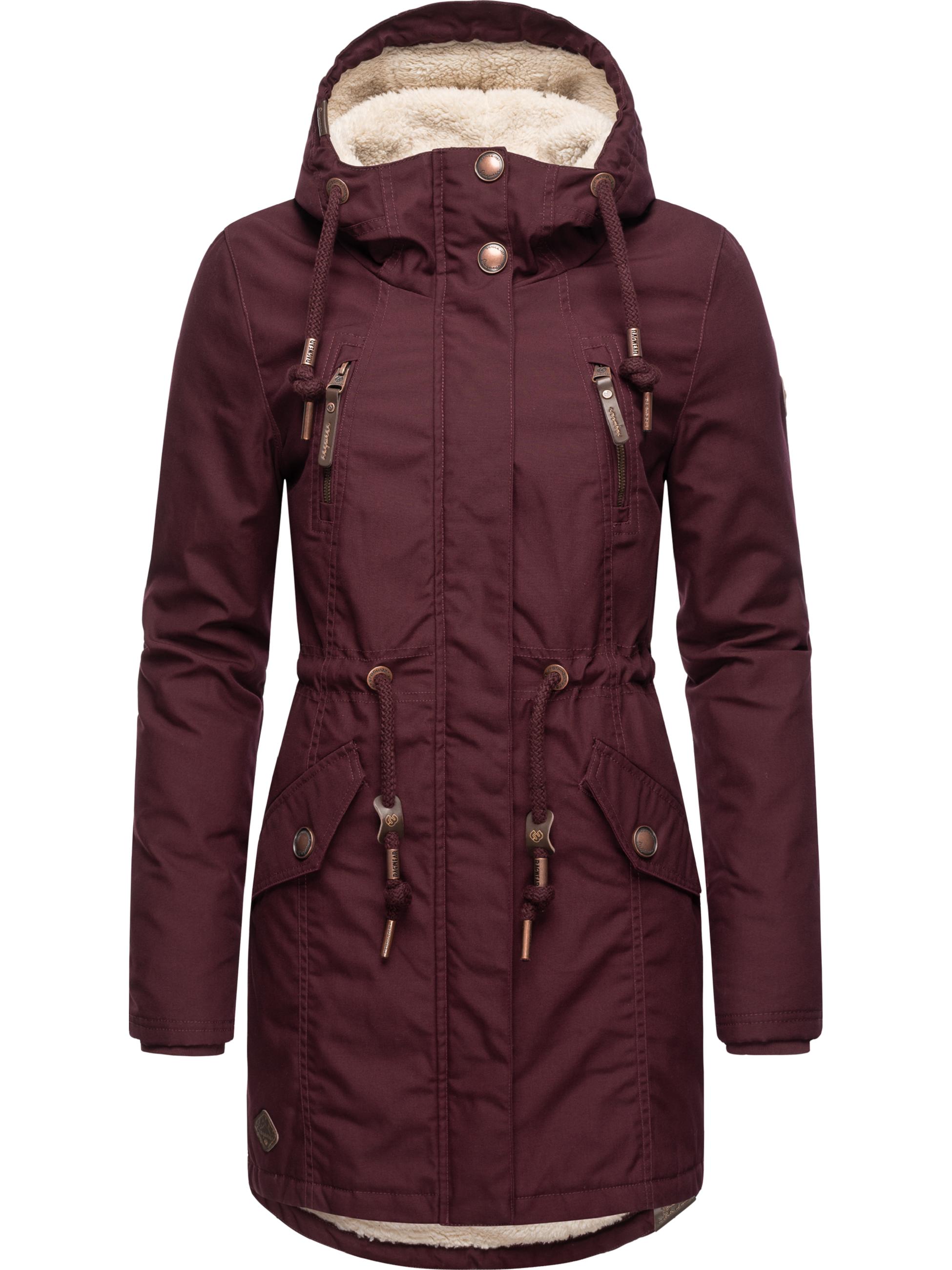 Winterparka mit Teddyfell Kapuze "Elsie" Wine Red22