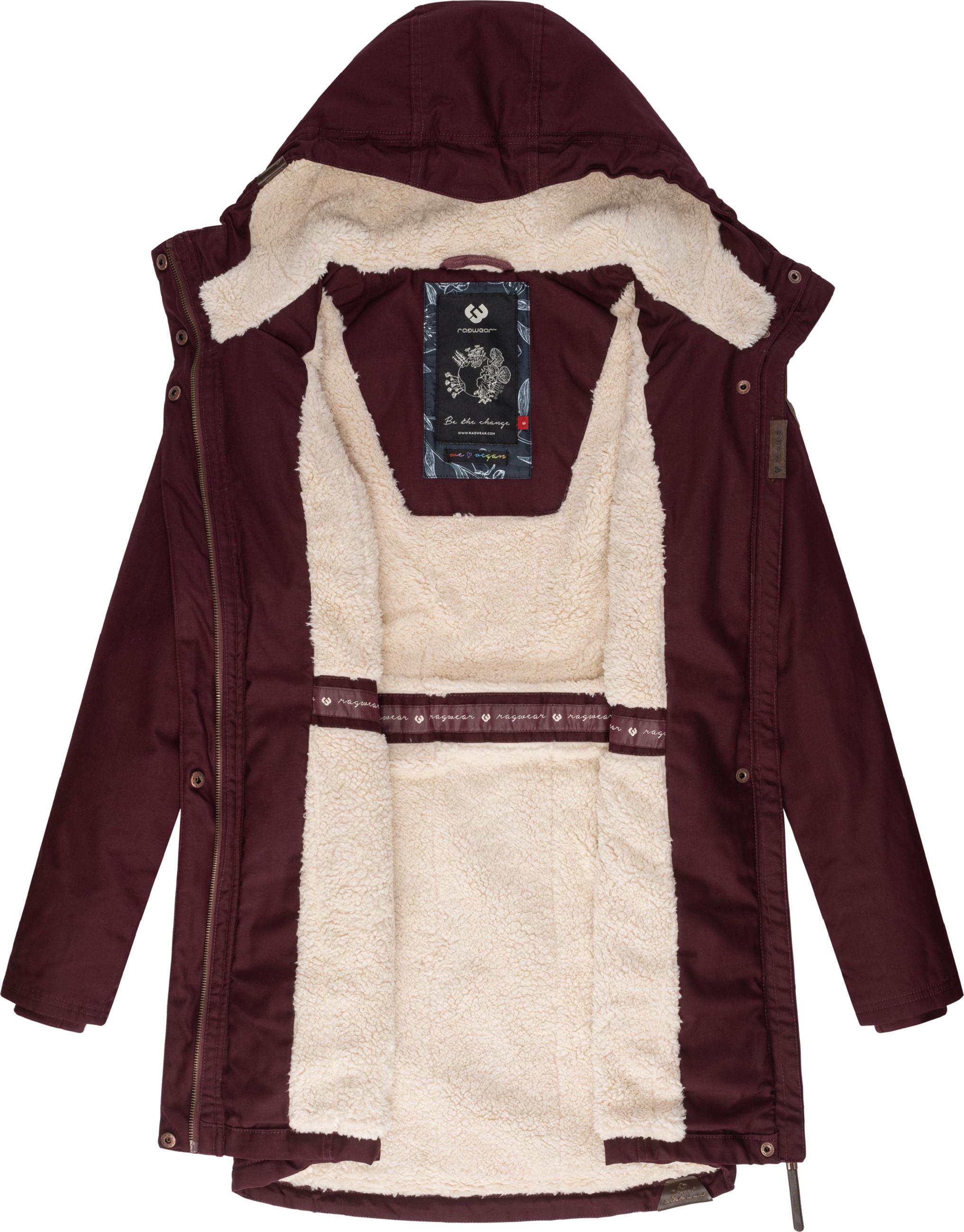 Winterparka mit Teddyfell Kapuze "Elsie" Wine Red22