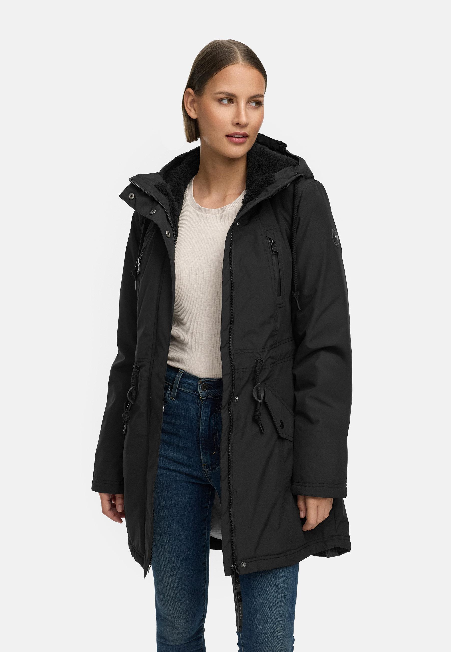 Wasserdichter Winterparka mit Teddyfell "Elsien" Black