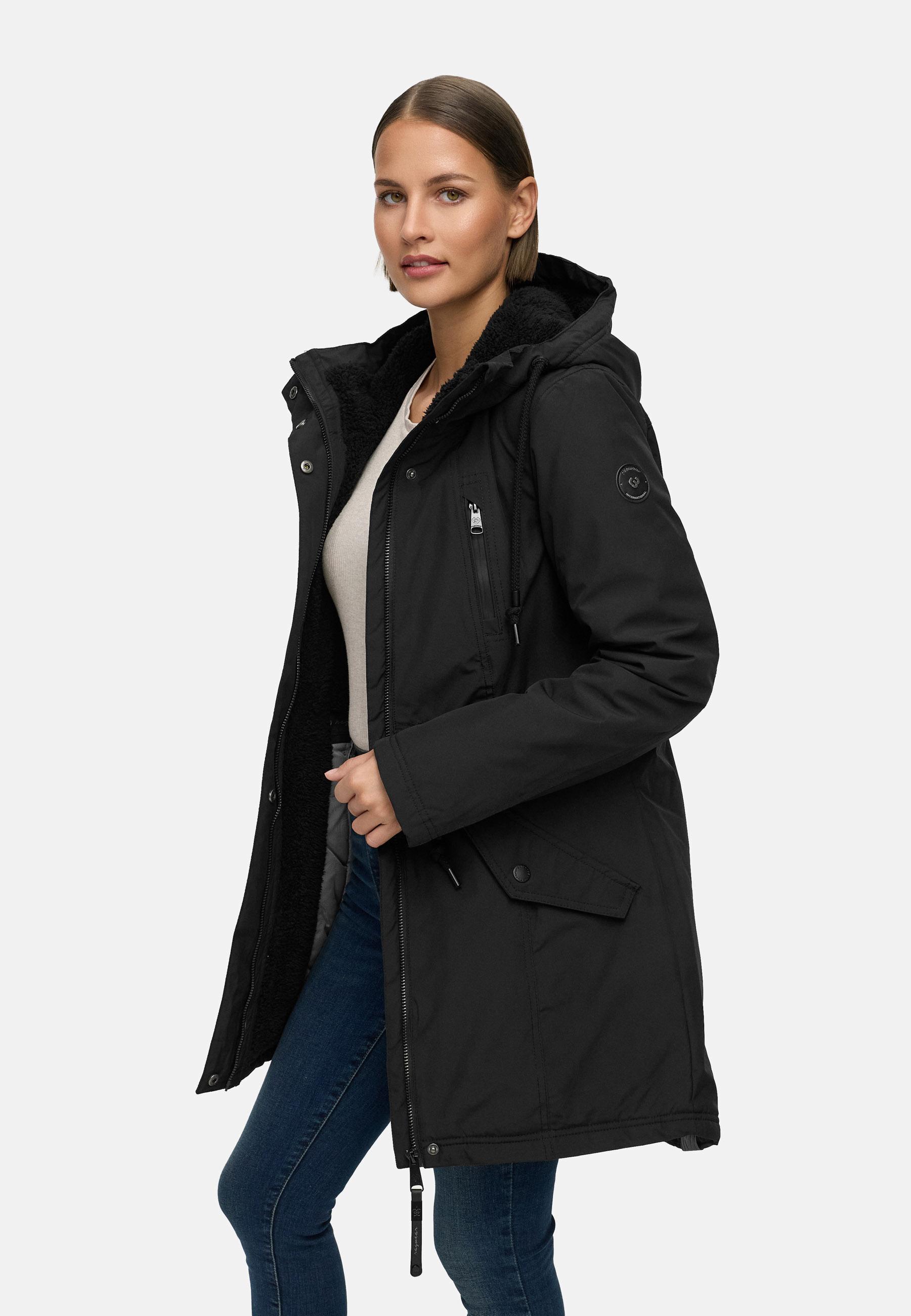 Wasserdichter Winterparka mit Teddyfell "Elsien" Black