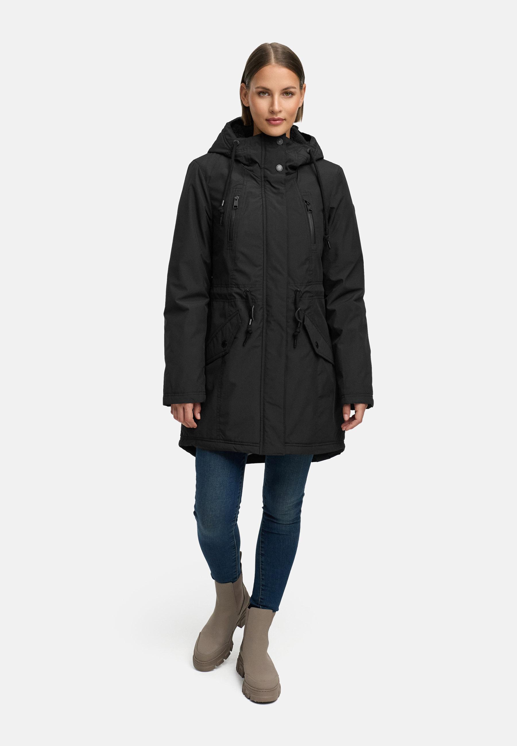 Wasserdichter Winterparka mit Teddyfell "Elsien" Black