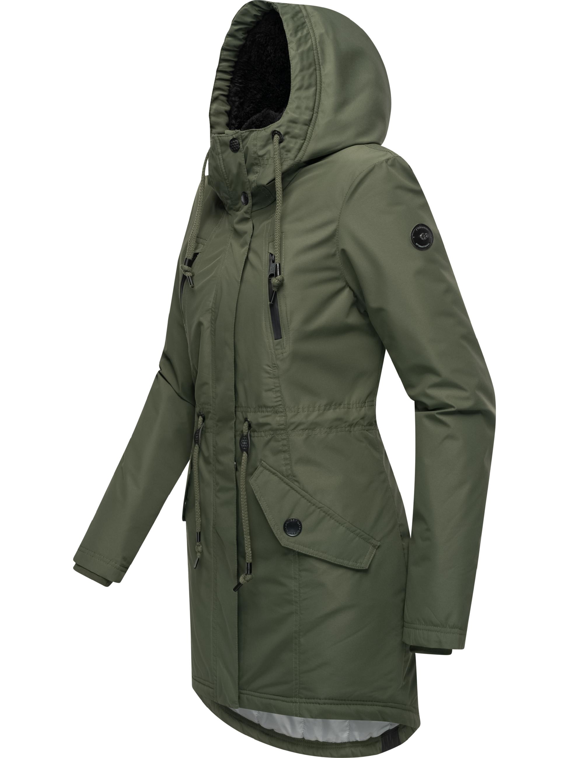 Winterparka mit Teddyfell "Elsien" Dark Olive