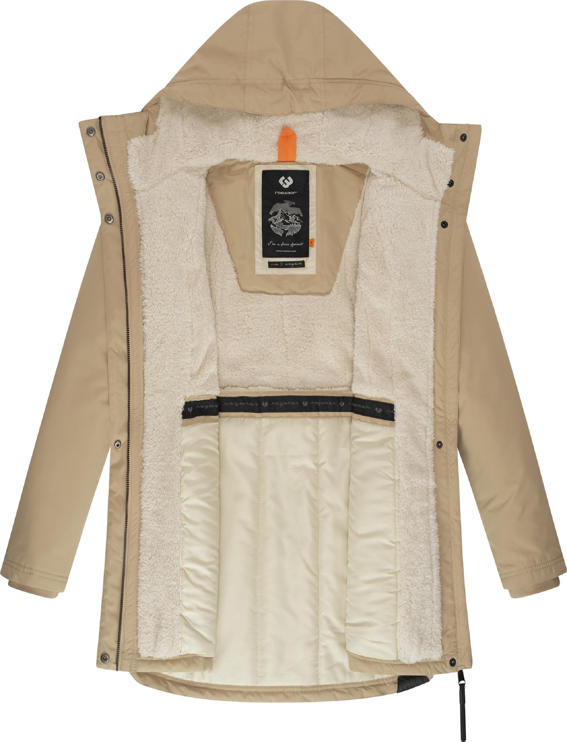 Wasserdichter Winterparka mit Teddyfell "Elsien" Taupe