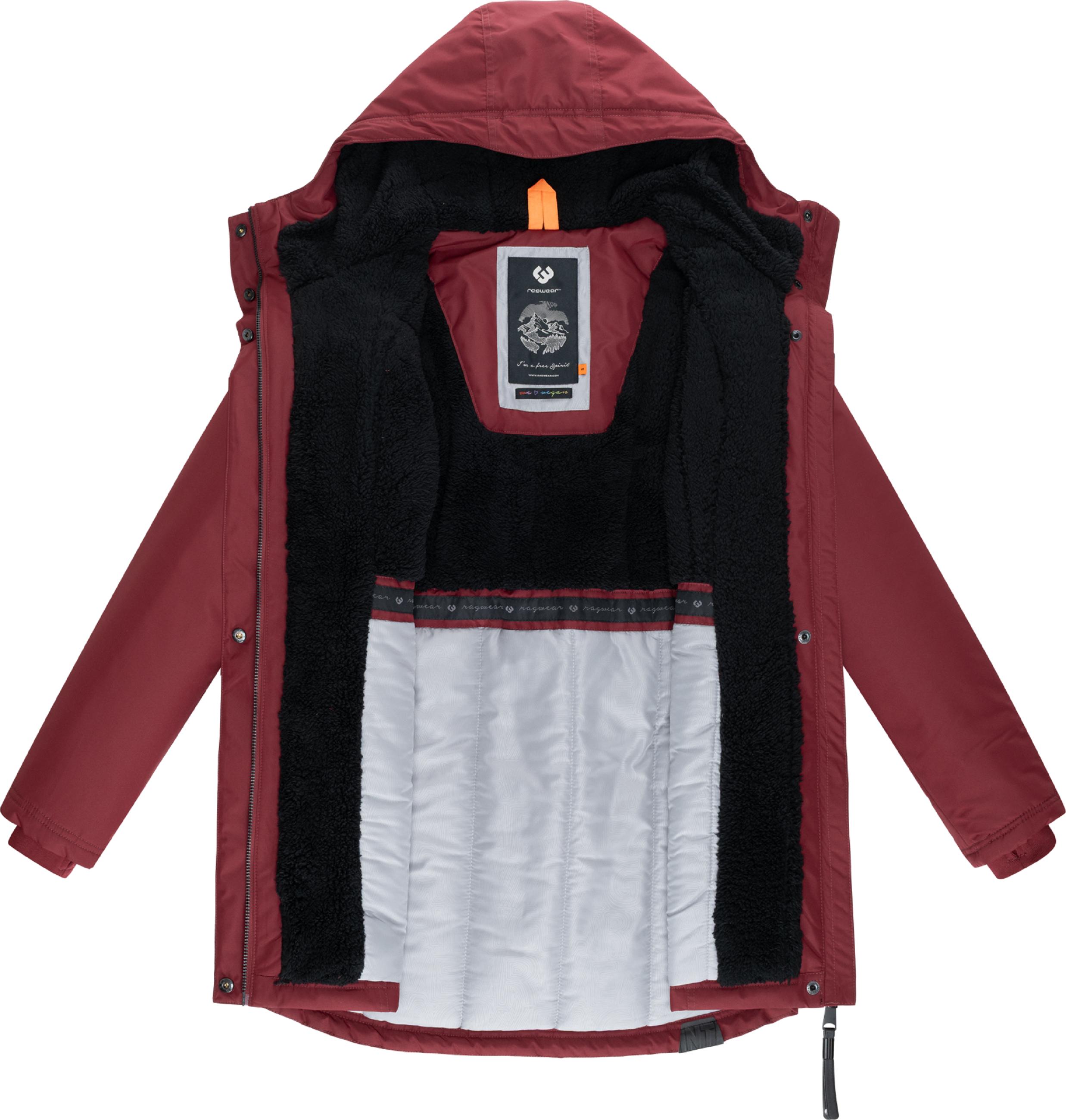 Wasserdichter Winterparka mit Teddyfell "Elsien" Wine Red25