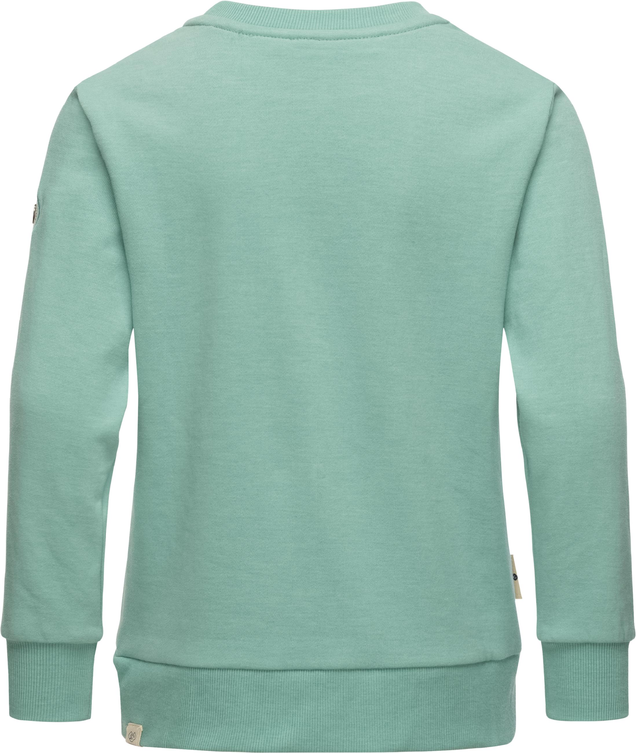 Weiches Longsleeve Sweatshirt "Evka Print Organic" Aqua