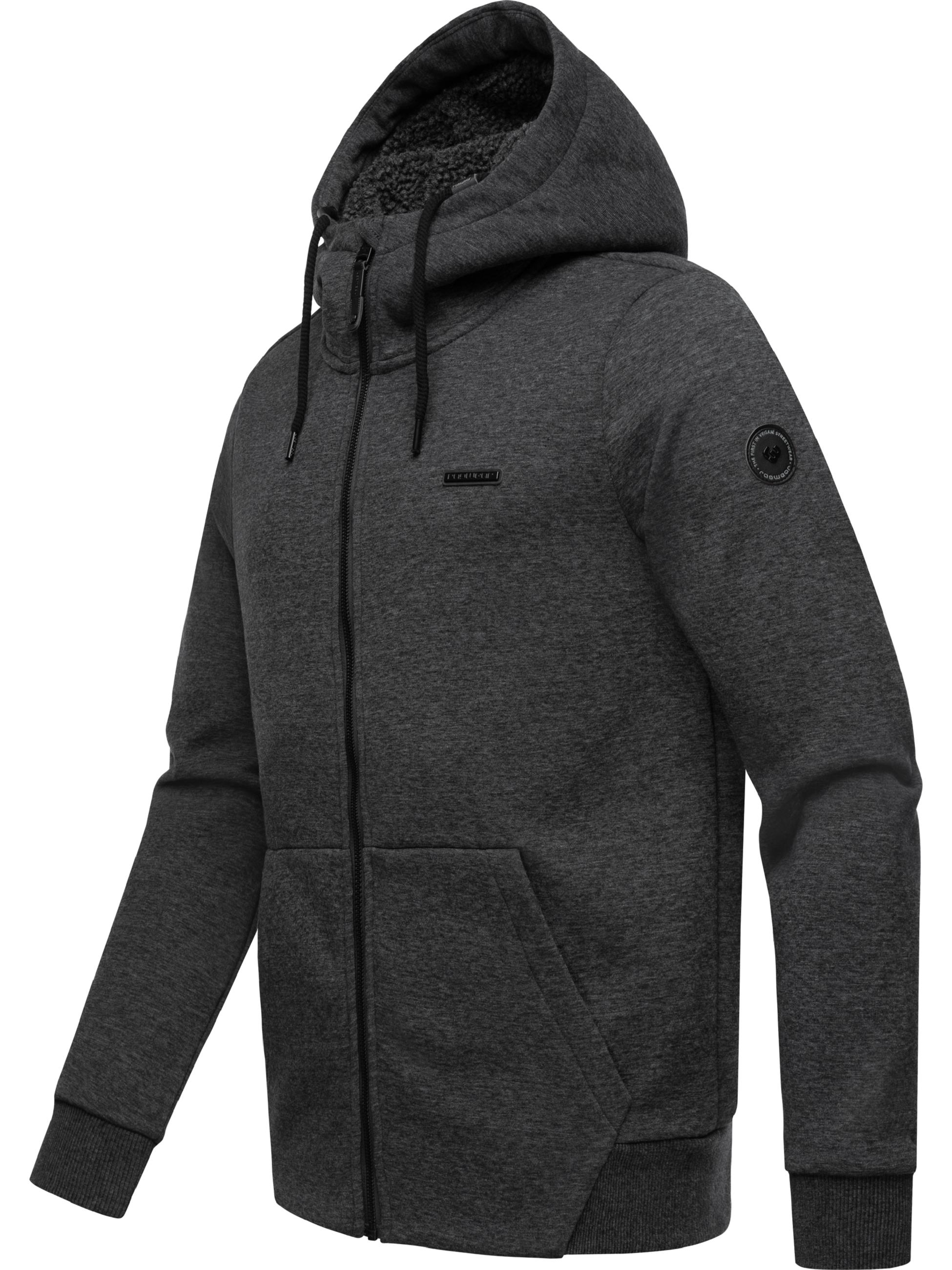 Sweatjacke mit Teddyfell "Fabbian" Dark Grey