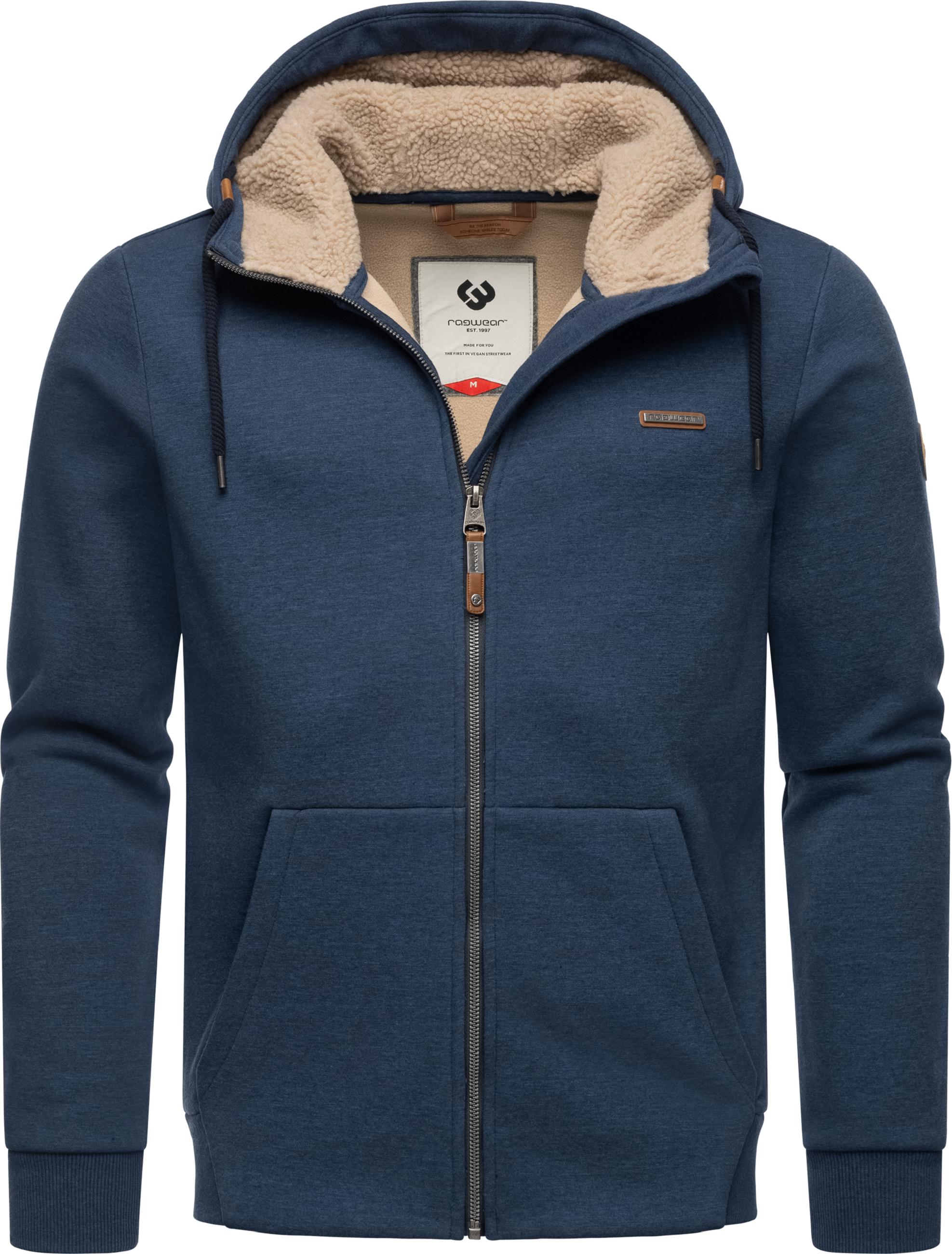 Sweatjacke mit Teddyfell "Fabbian" Navy