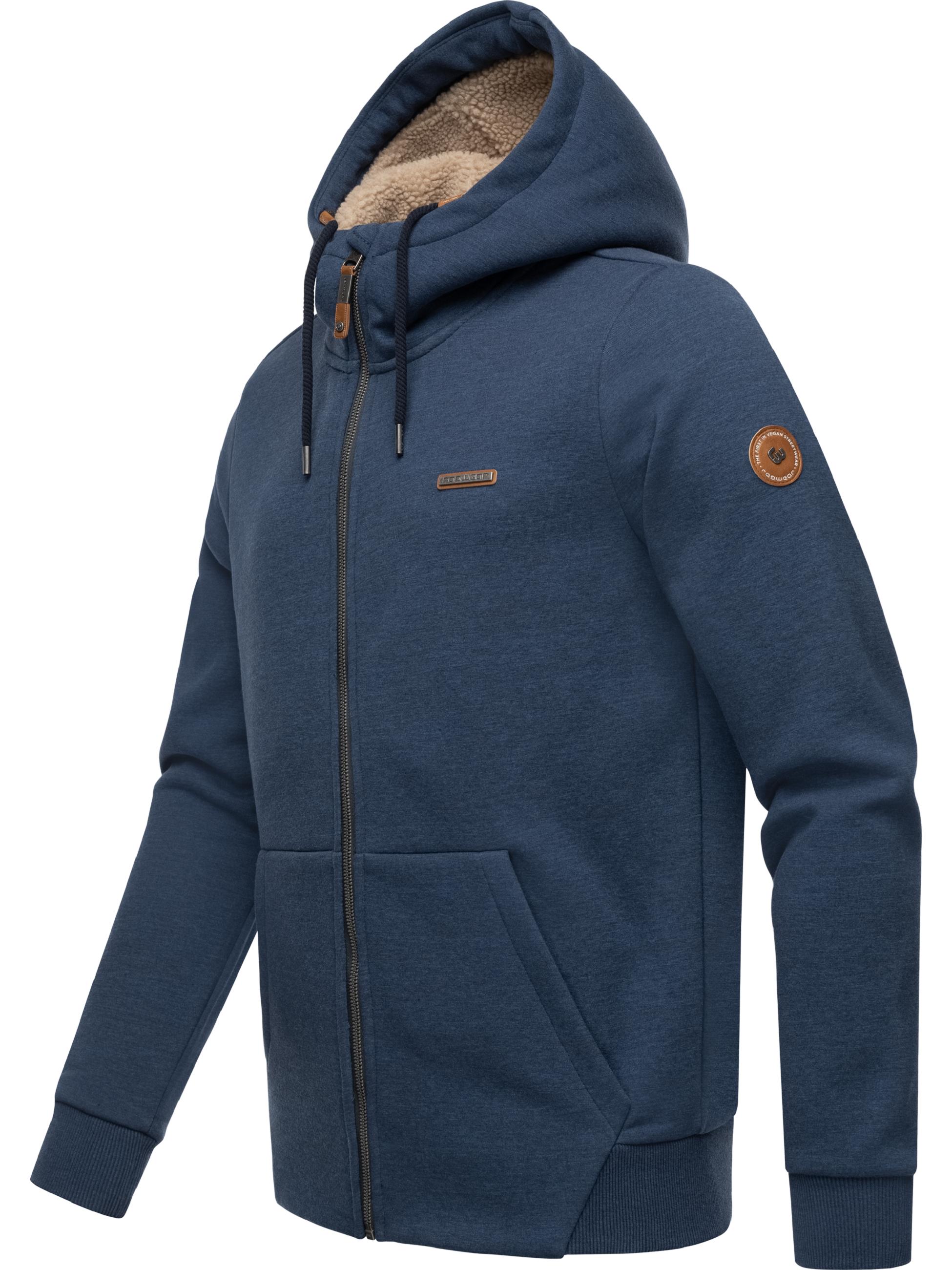 Sweatjacke mit Teddyfell "Fabbian" Navy