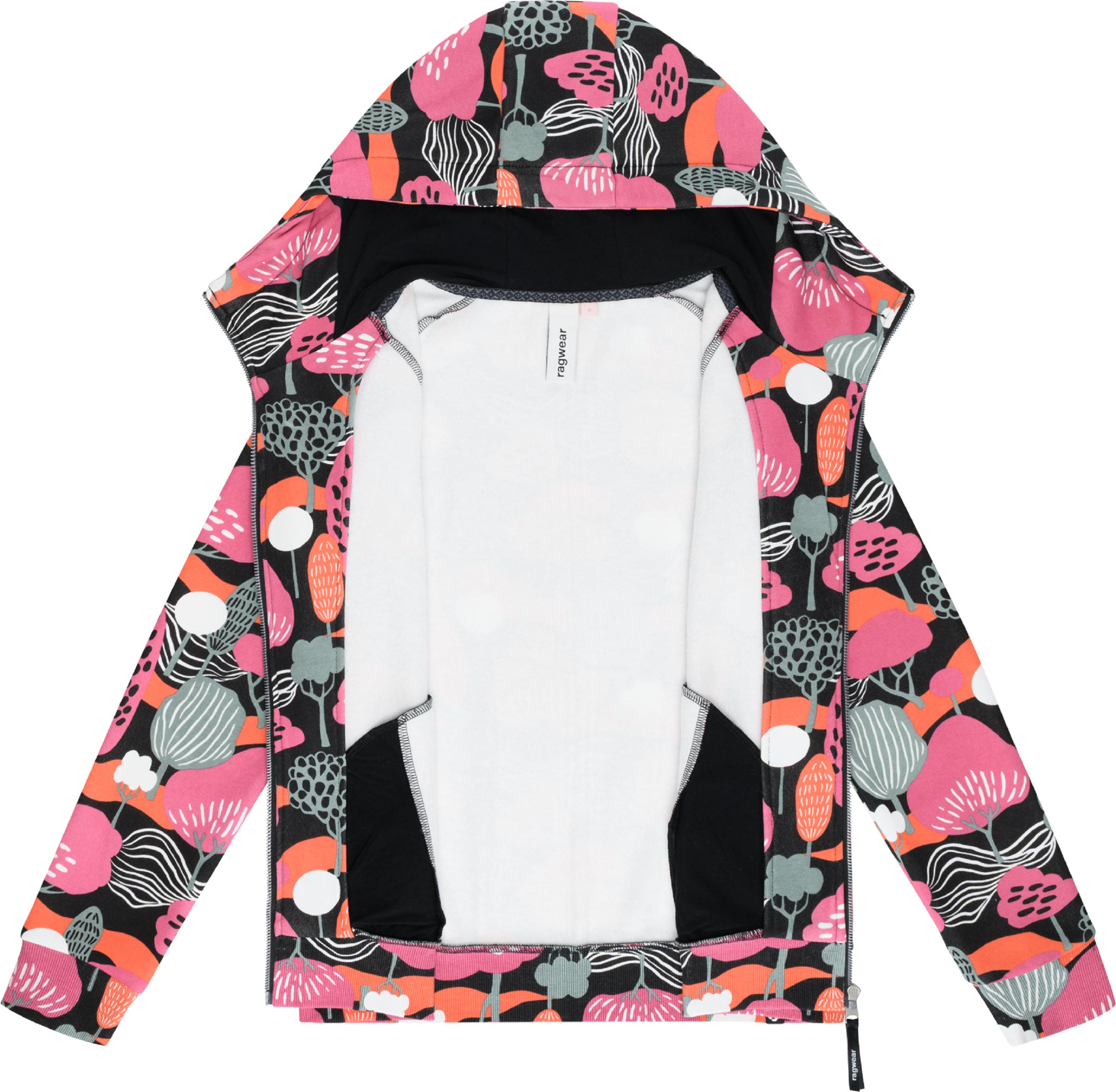 gemusterte Sweatjacke "Fllawia Print" Black