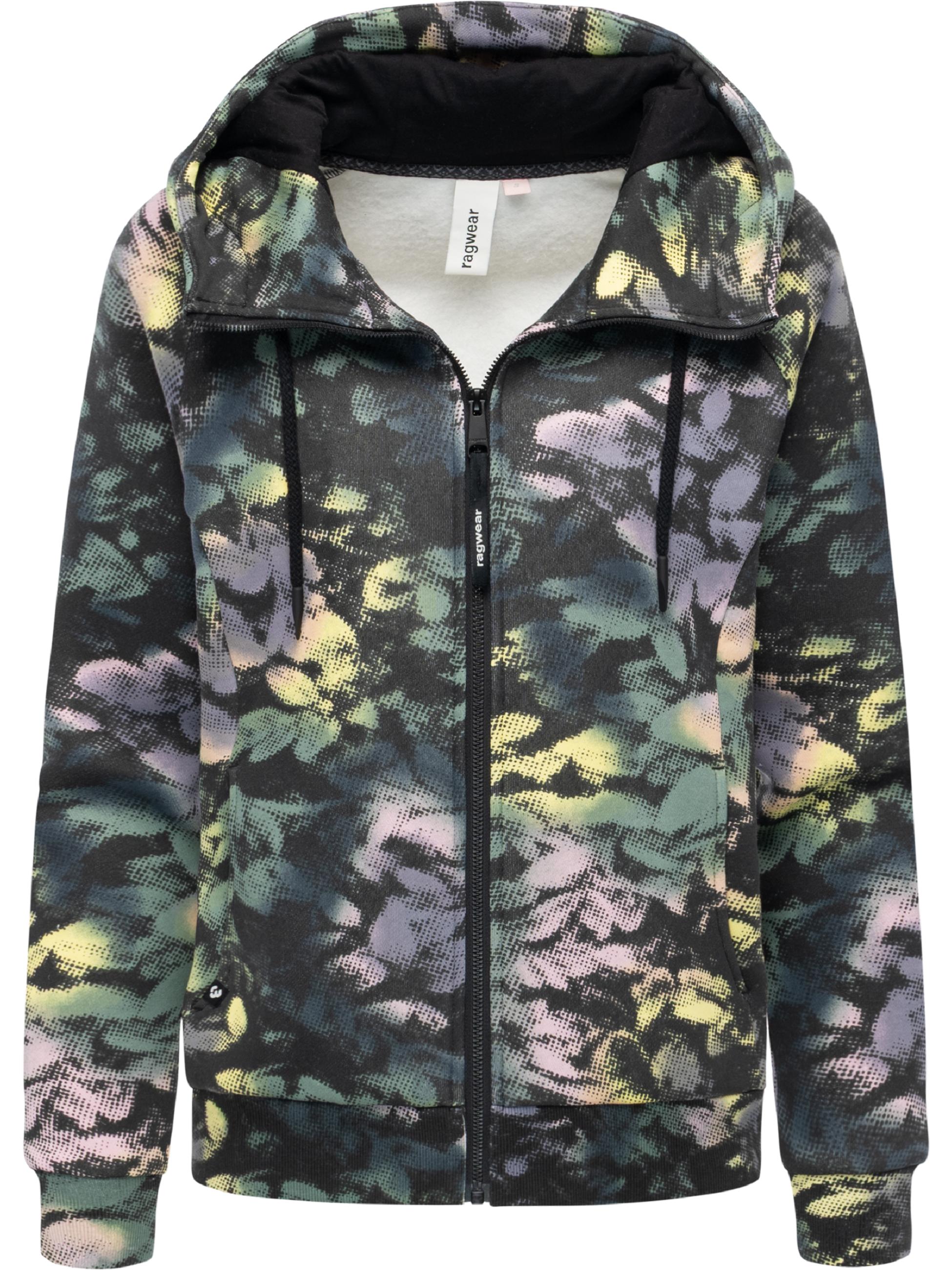 gemusterte Sweatjacke "Fllawia Print" Dark Combo