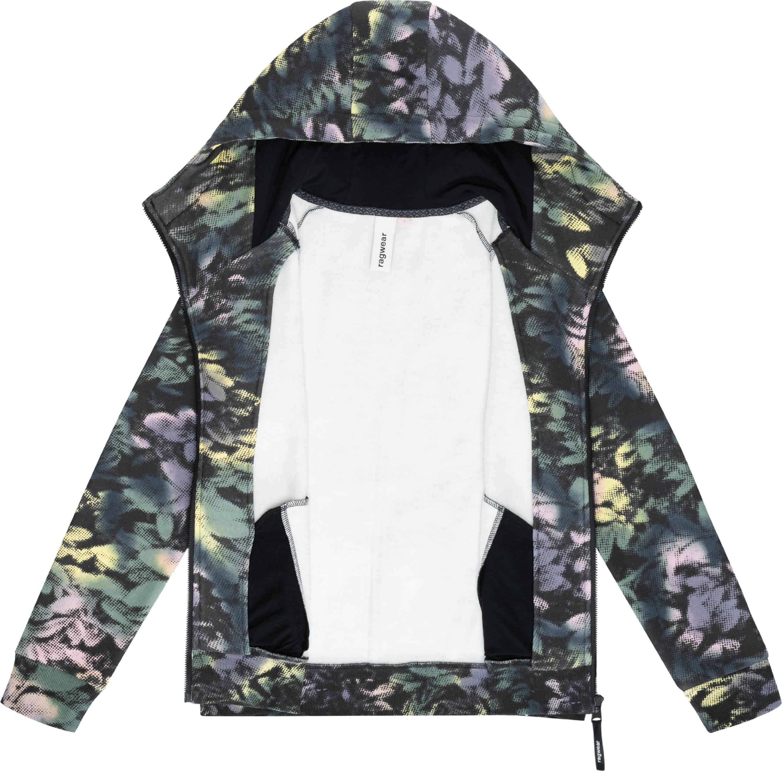 gemusterte Sweatjacke "Fllawia Print" Dark Combo