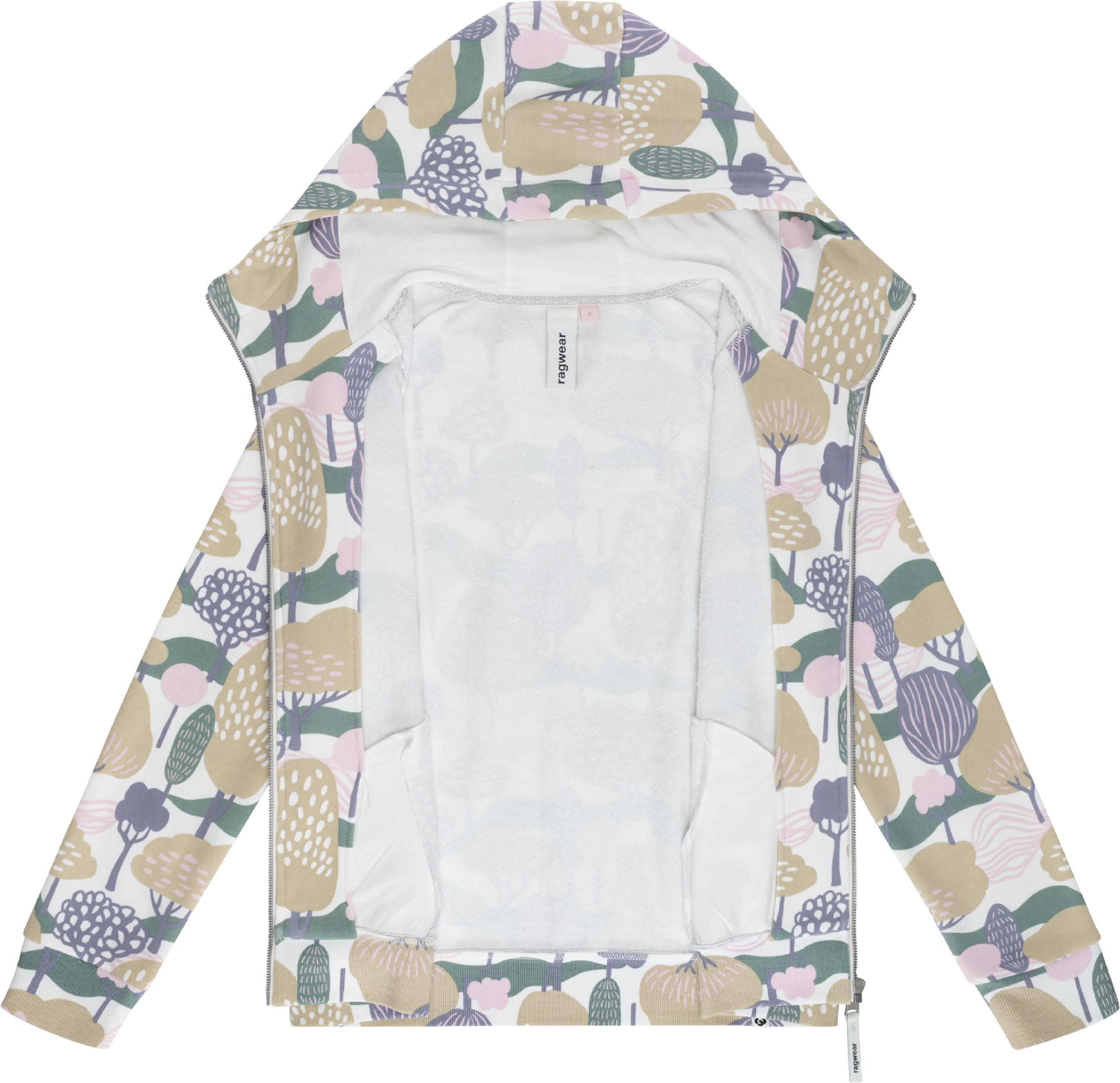 gemusterte Sweatjacke "Fllawia Print" Ivory