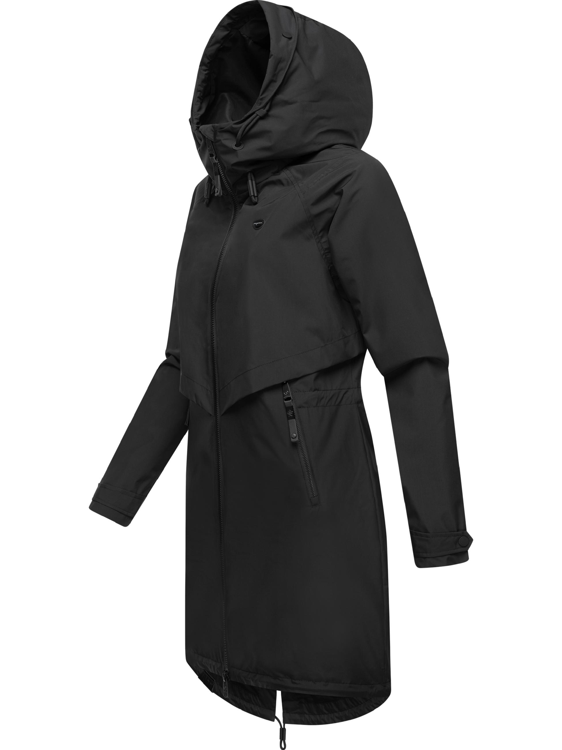 Oversized Übergangsparka mit Kapuze "Frodik" Black