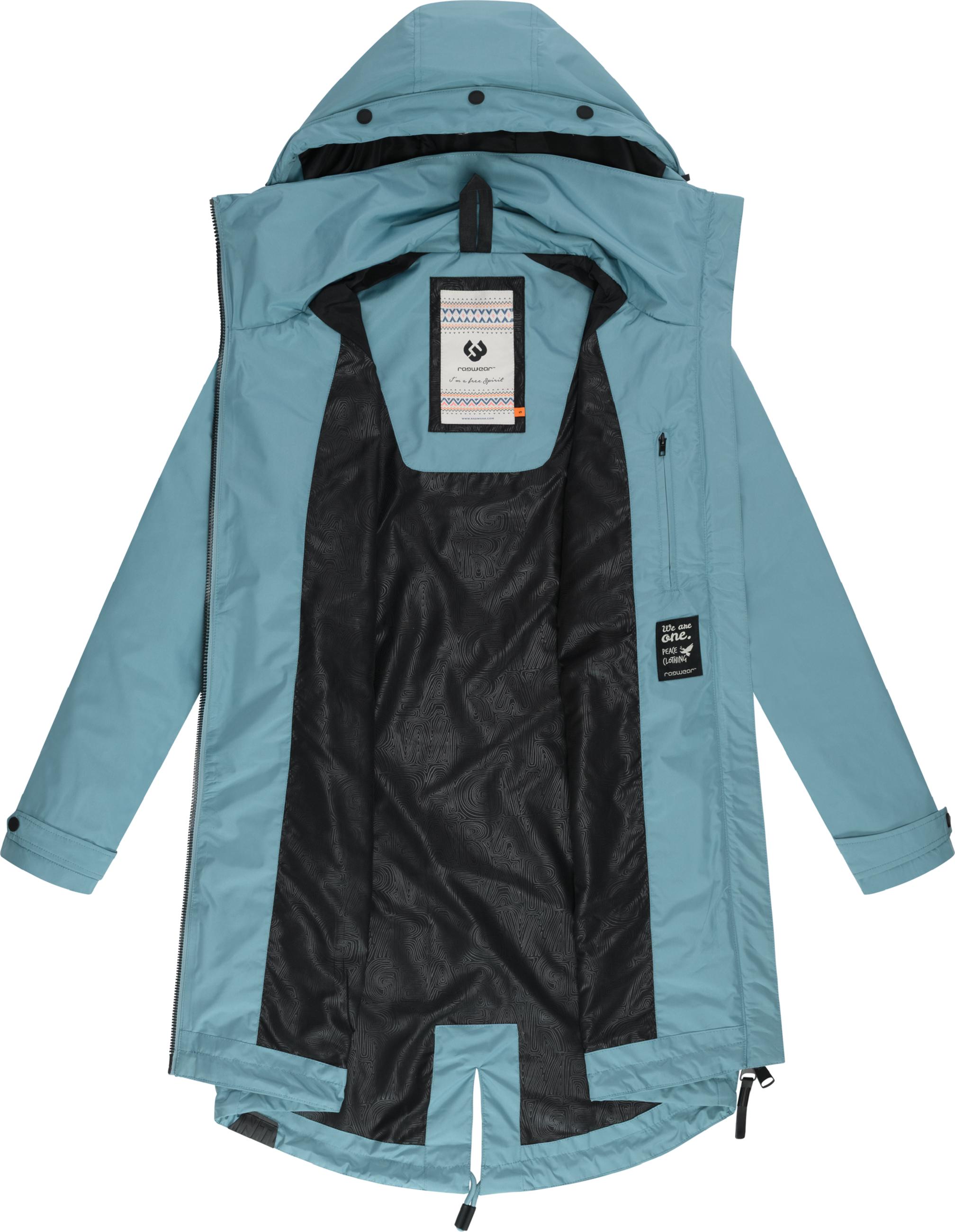 Wasserdichter Oversized Übergangsparka mit Kapuze "Frodik" Stone Blue25