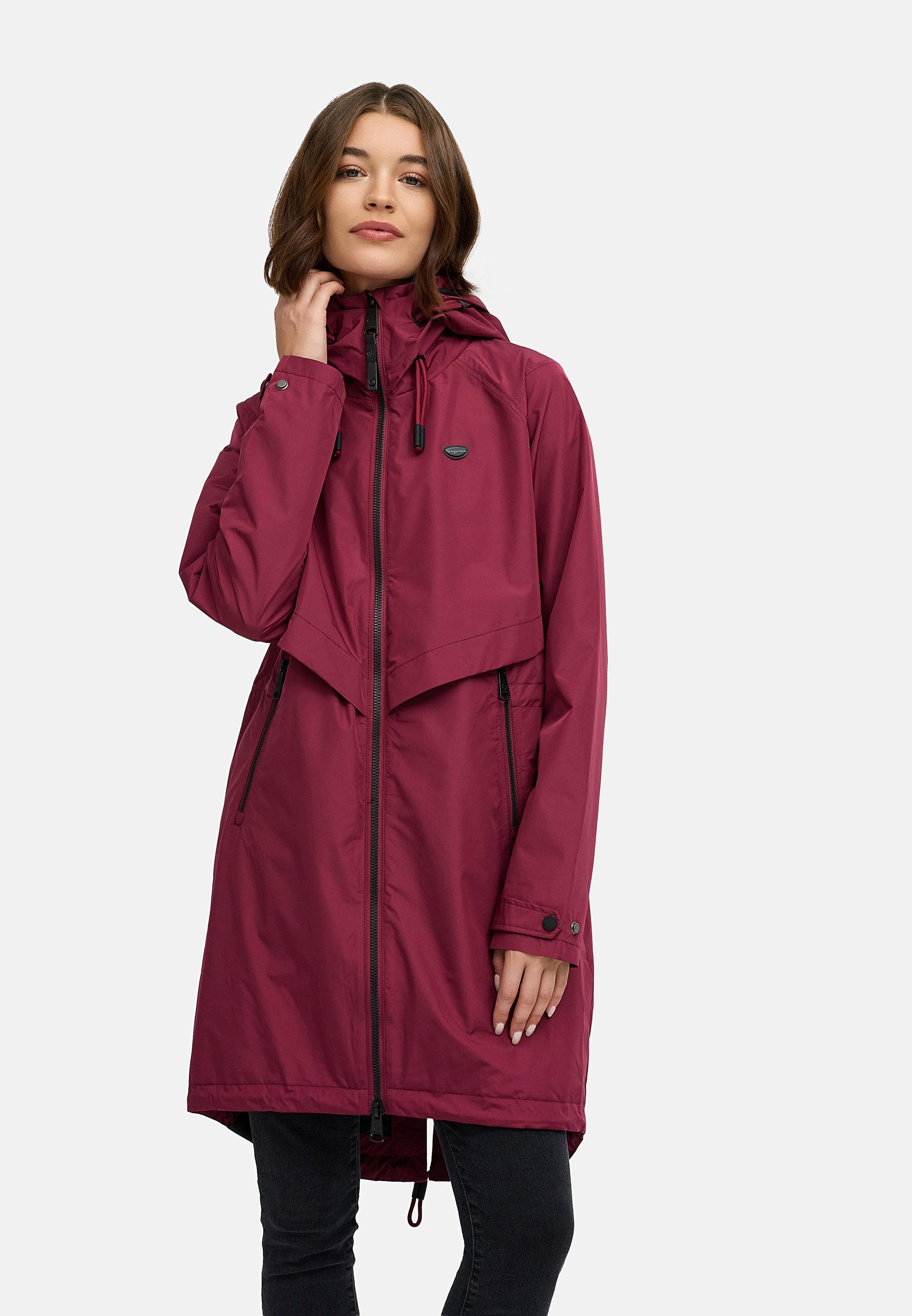 Wasserdichter Oversized Übergangsparka mit Kapuze "Frodik" Wine25