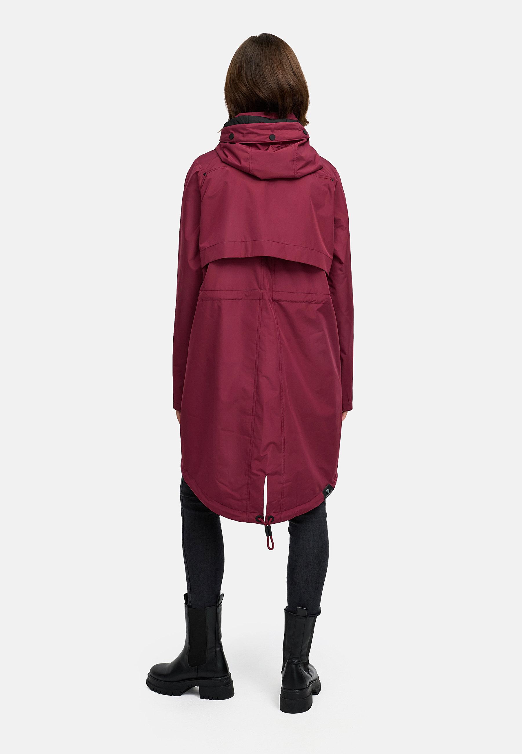 Wasserdichter Oversized Übergangsparka mit Kapuze "Frodik" Wine25